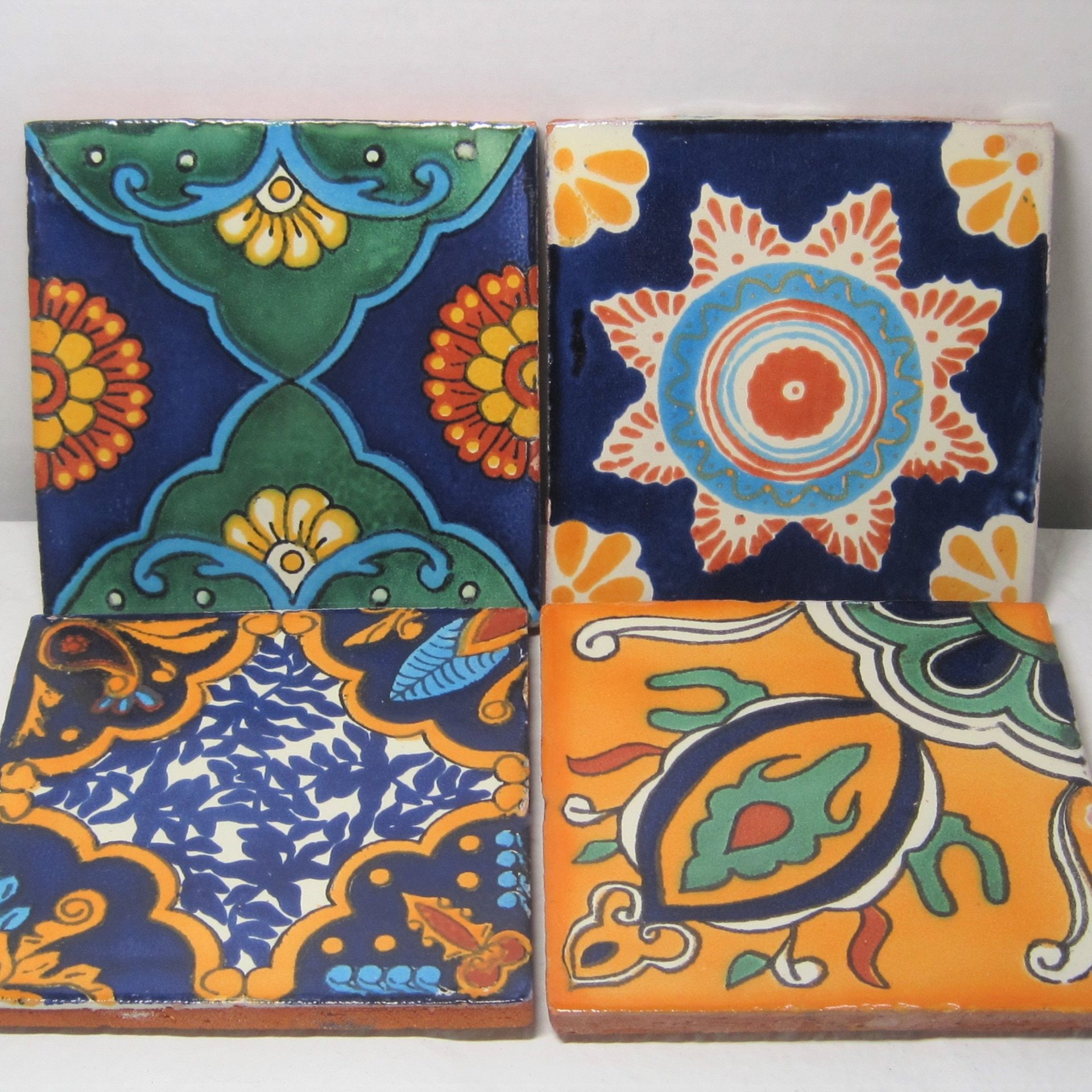 Mexican Tile Drink Coaster Mix and Match