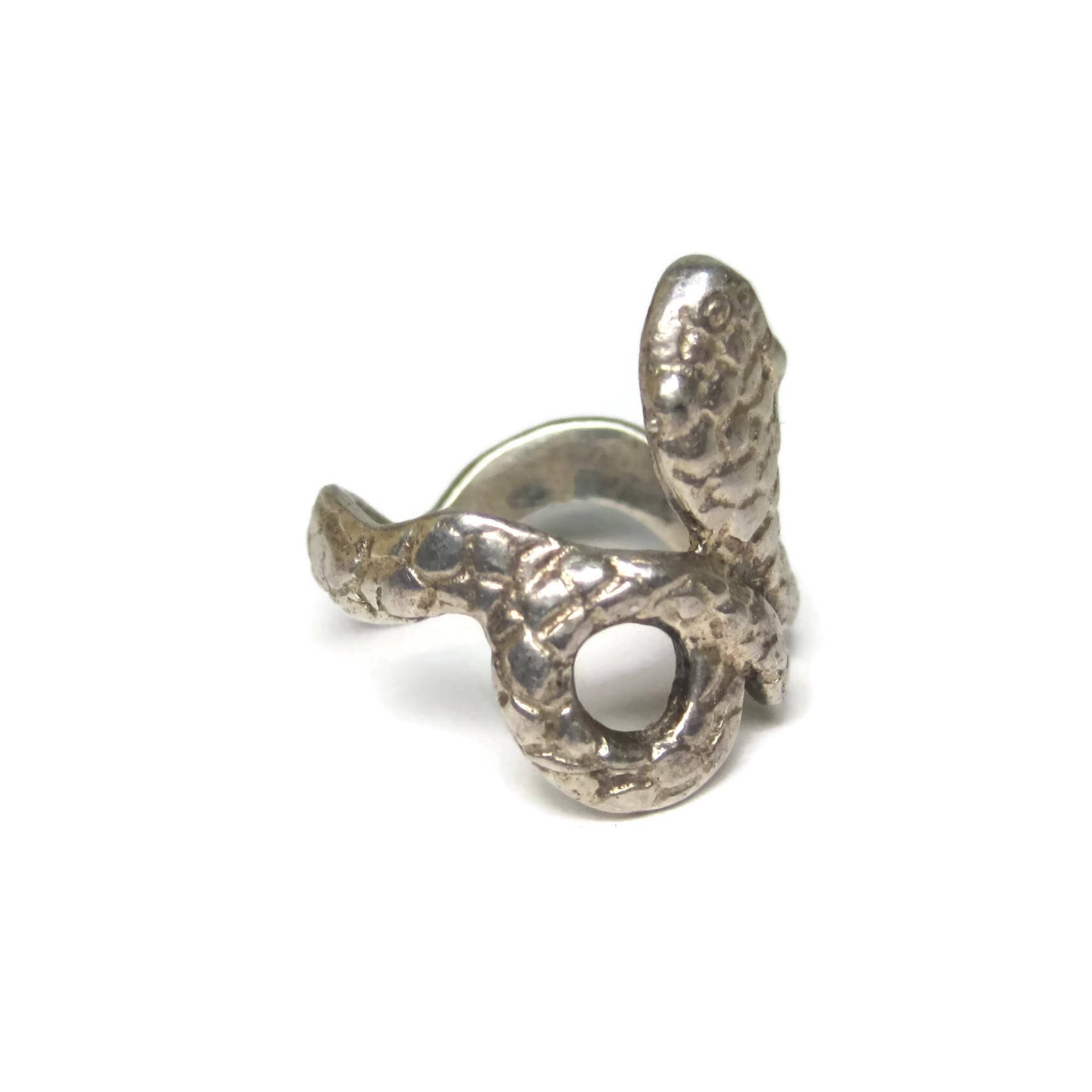 Vintage Sterling Snake Ring Size 6.5
