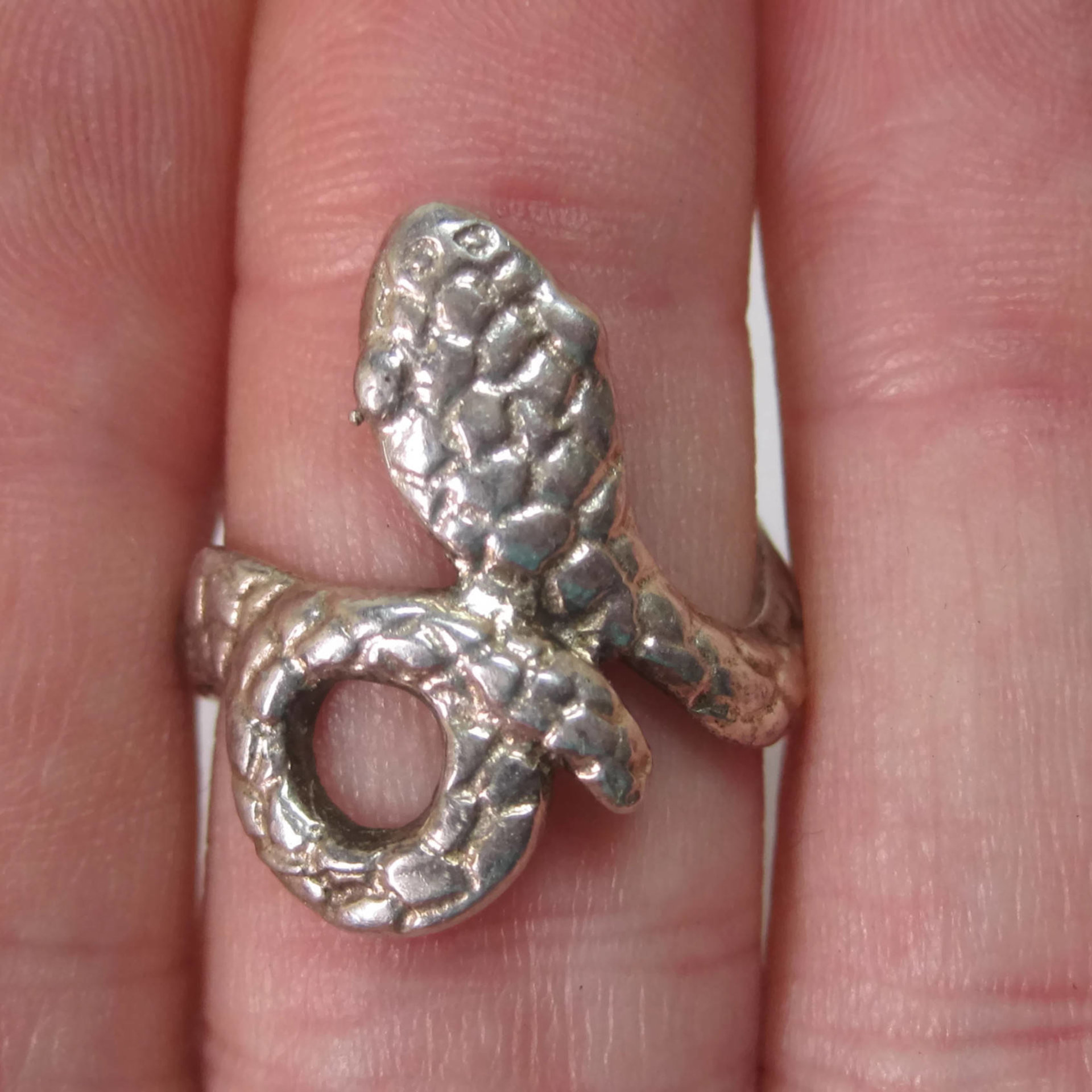 Vintage Sterling Snake Ring Size 6.5