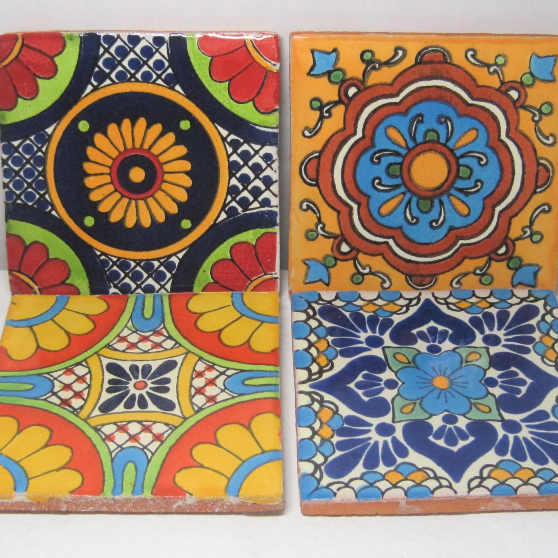 Mexican Tile Drink Coaster Mix and Match