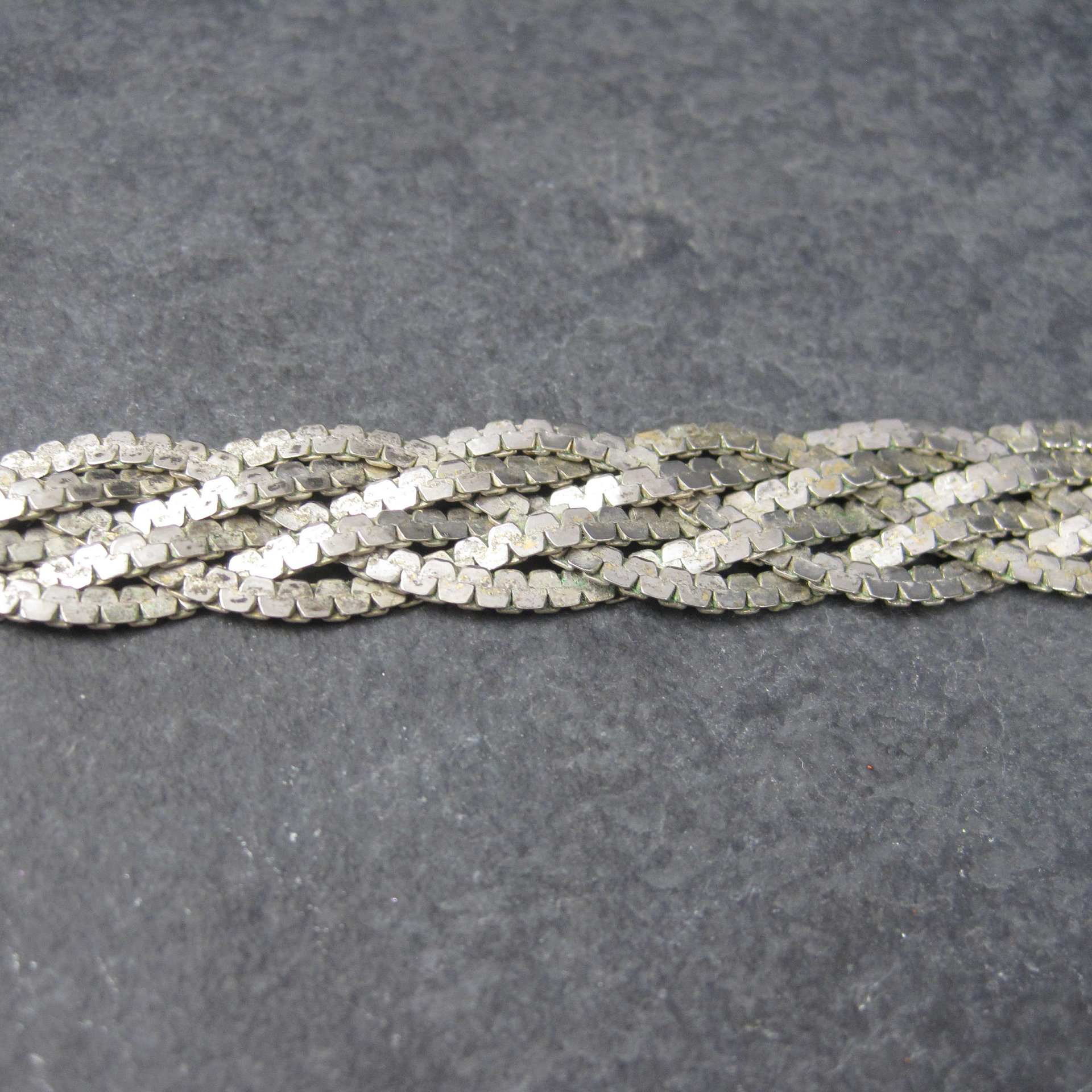 Vintage Italian Sterling Braided Bracelet 7.5 Inches