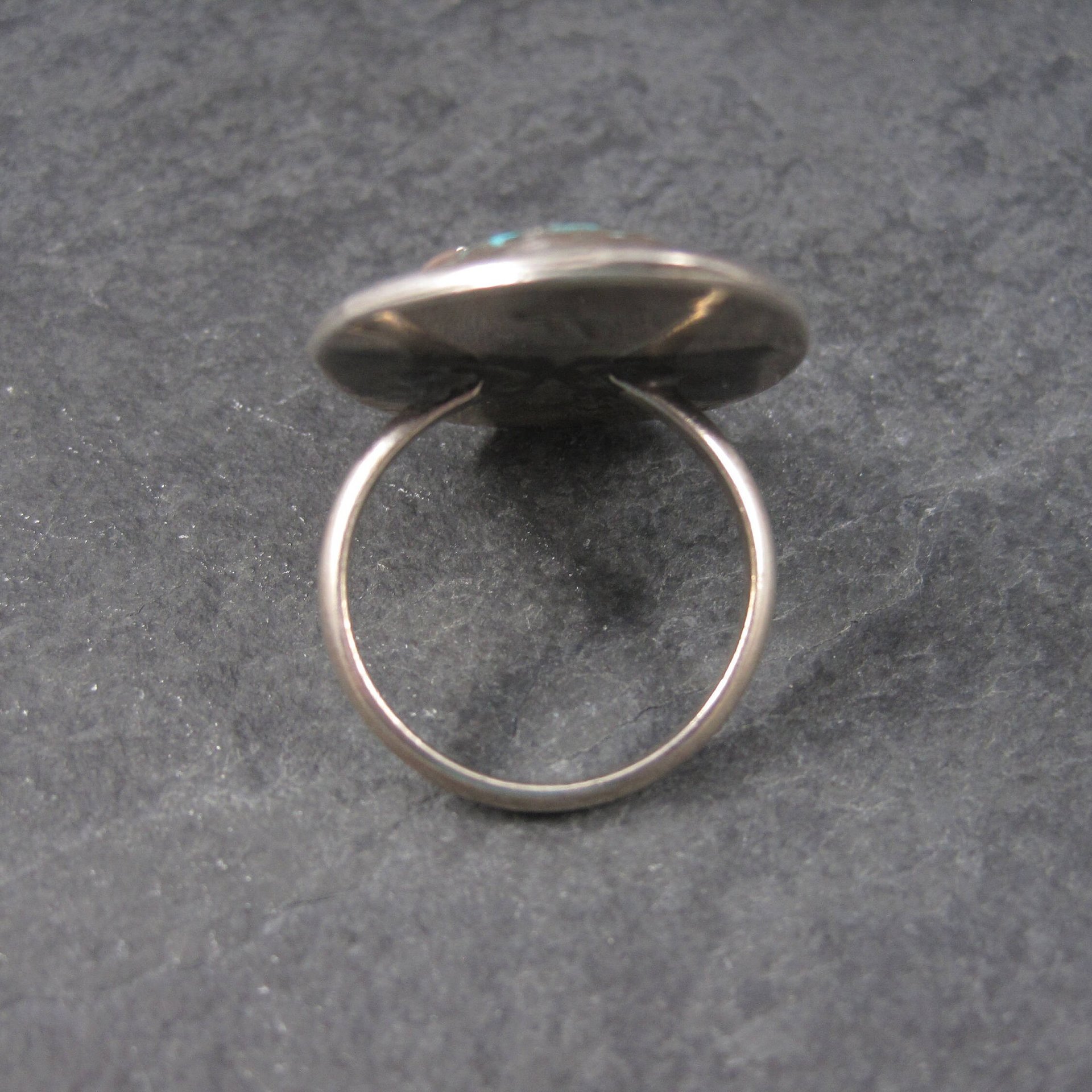 Large Vintage Navajo Boulder Turquoise Ring Size 12