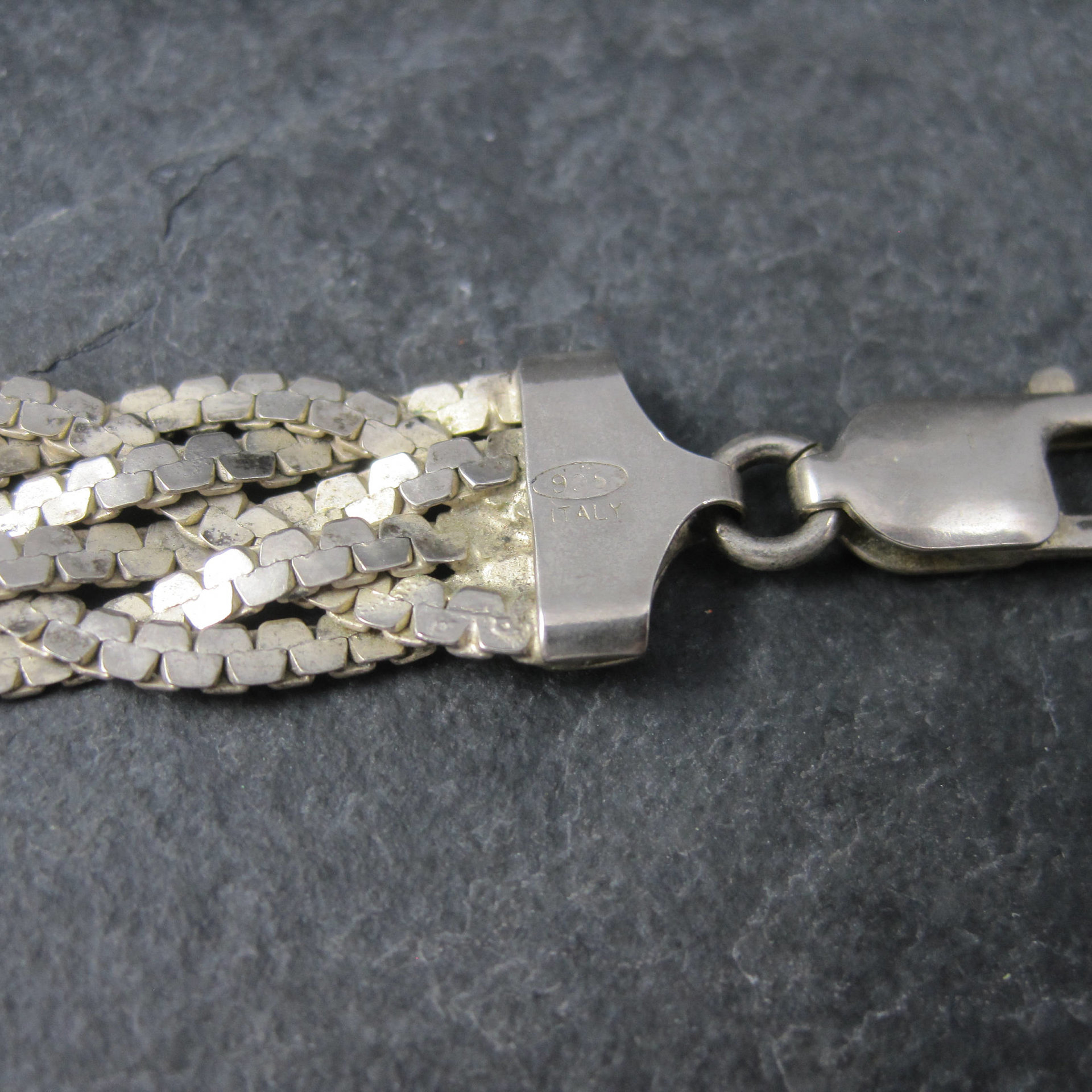 Vintage Italian Sterling Braided Bracelet 7.5 Inches