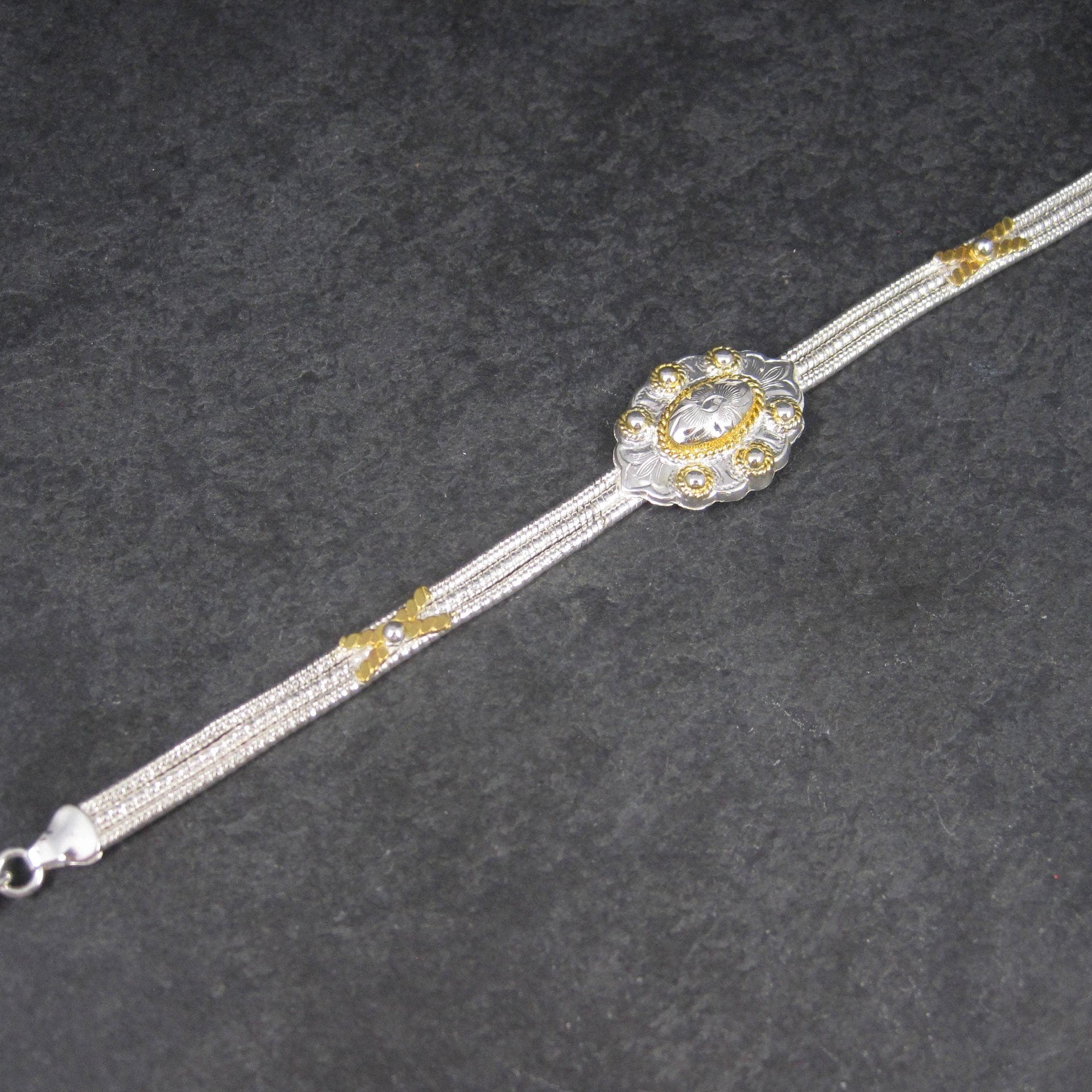 Vintage Western Concho Bracelet by Circle Y | 7.5” Cowgirl Jewelry | Rodeo Bracelet | New Old Stock