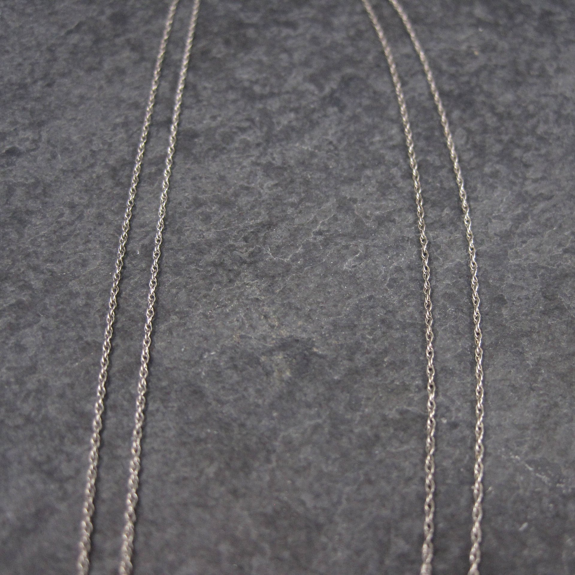 Vintage 10K White Gold Diamond Dolphin Pendant Necklace