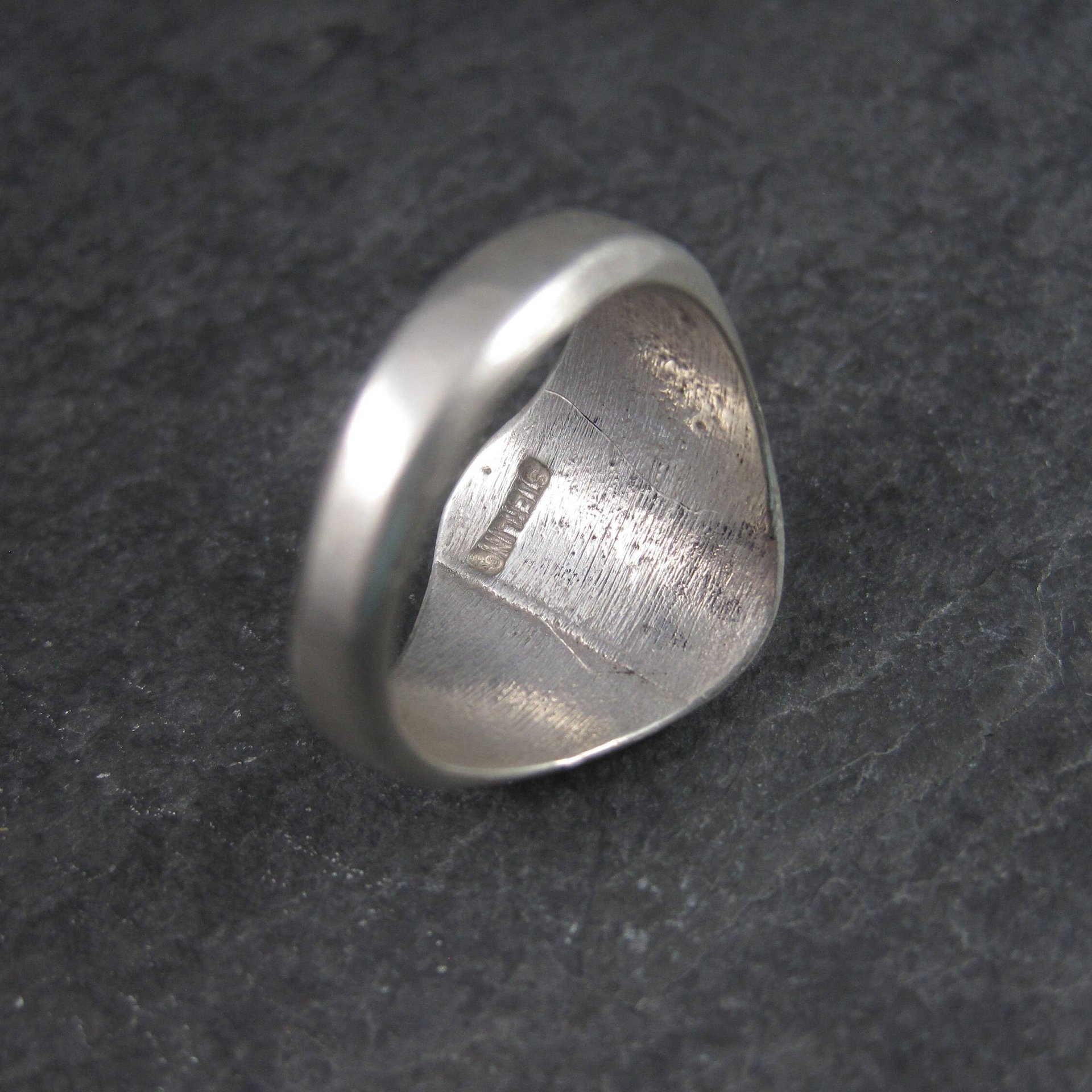 Vintage Navajo Shadowbox Bear Paw Ring Size 11