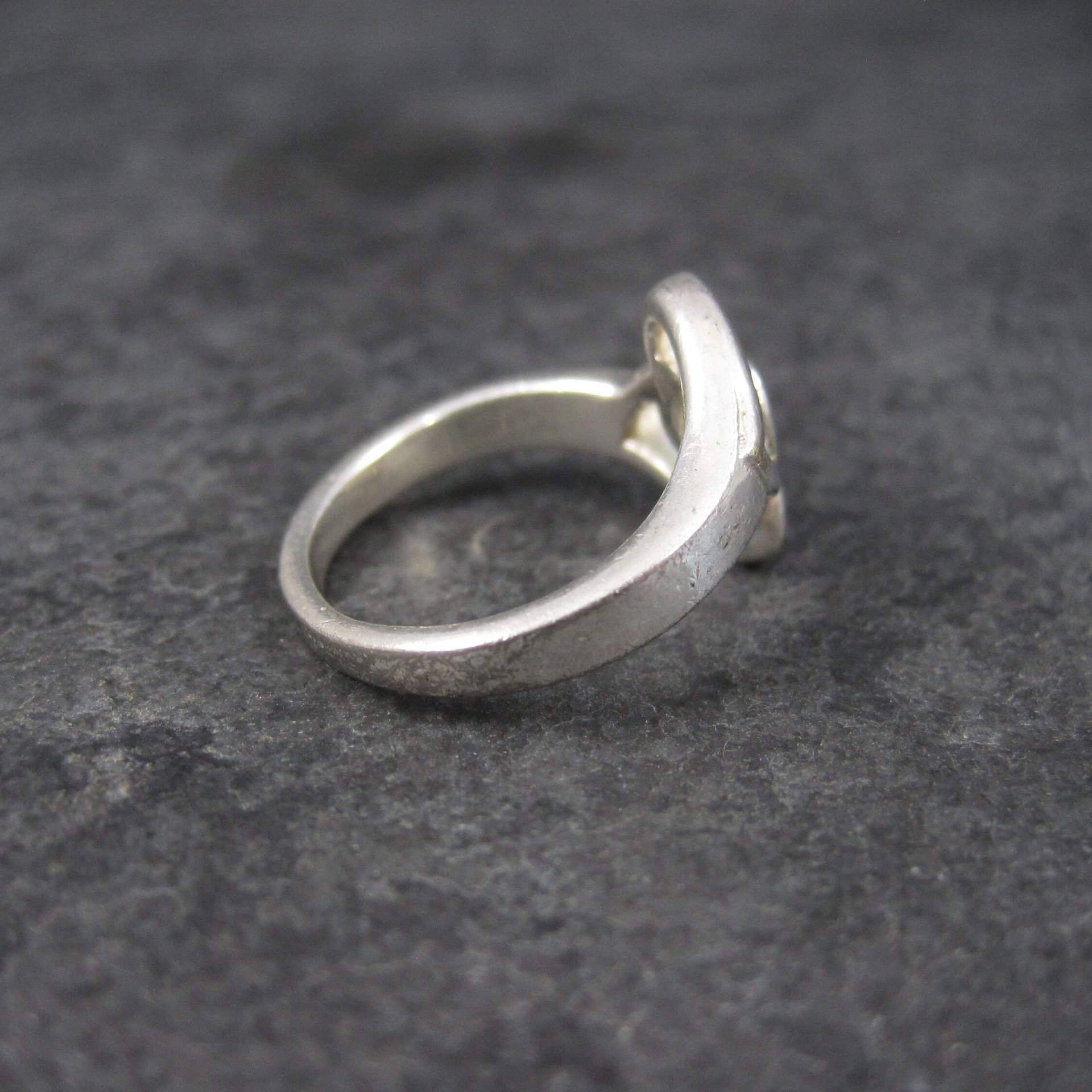 Vintage Sterling Intertwined Heart Ring Size 6.5