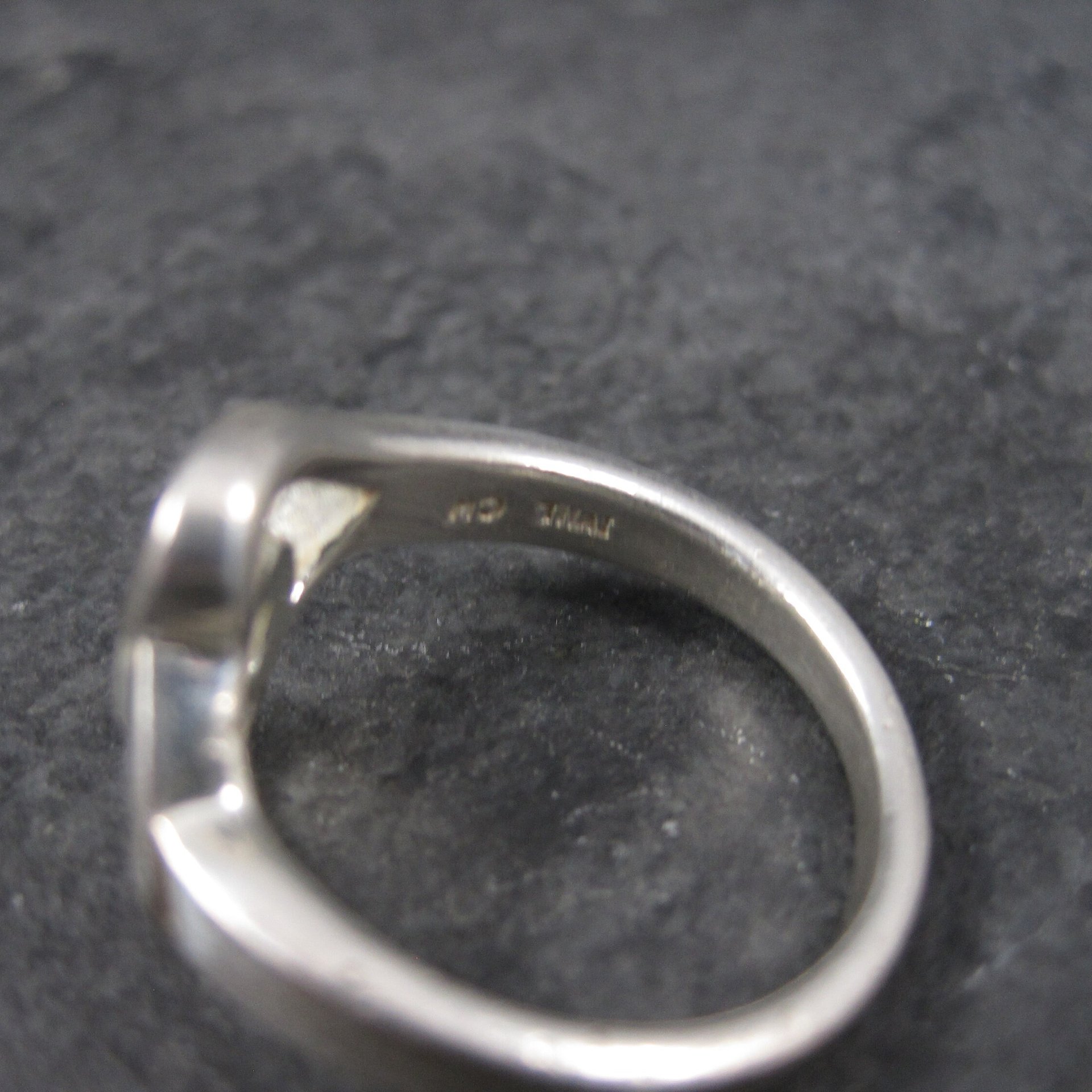 Vintage Sterling Intertwined Heart Ring Size 6.5