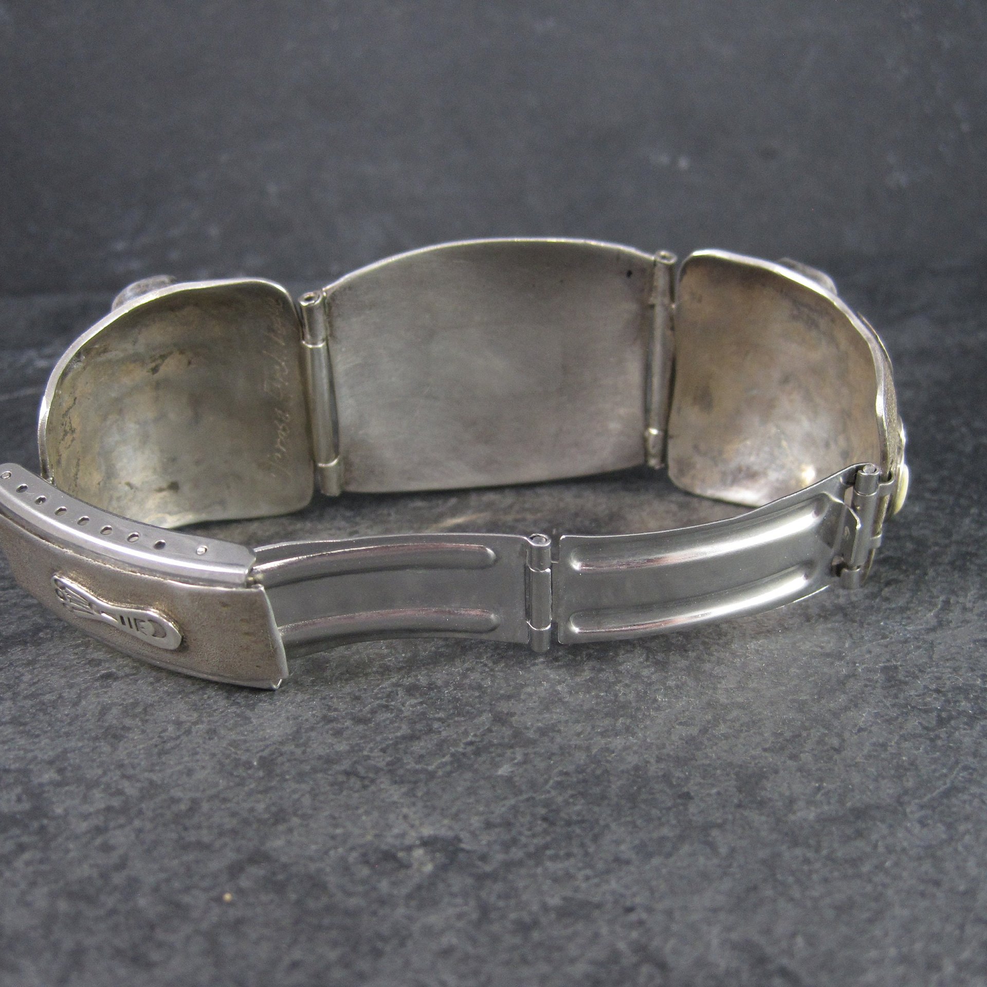 Custom Vintage Lapis Bracelet Sterling 6 Inches Teresa Archibeque