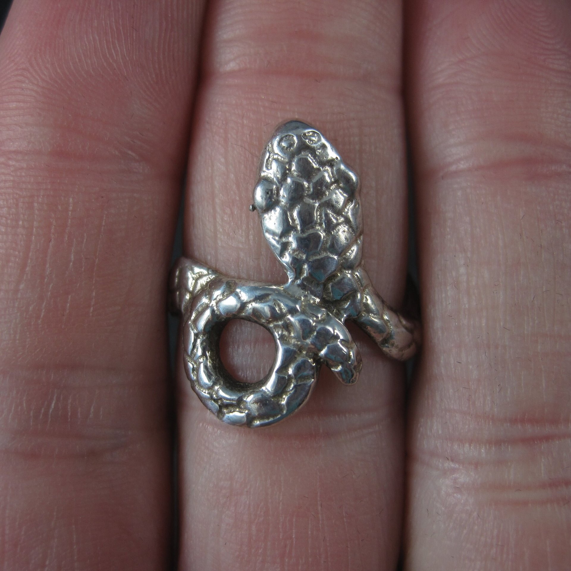 Vintage Sterling Snake Ring Size 6.5