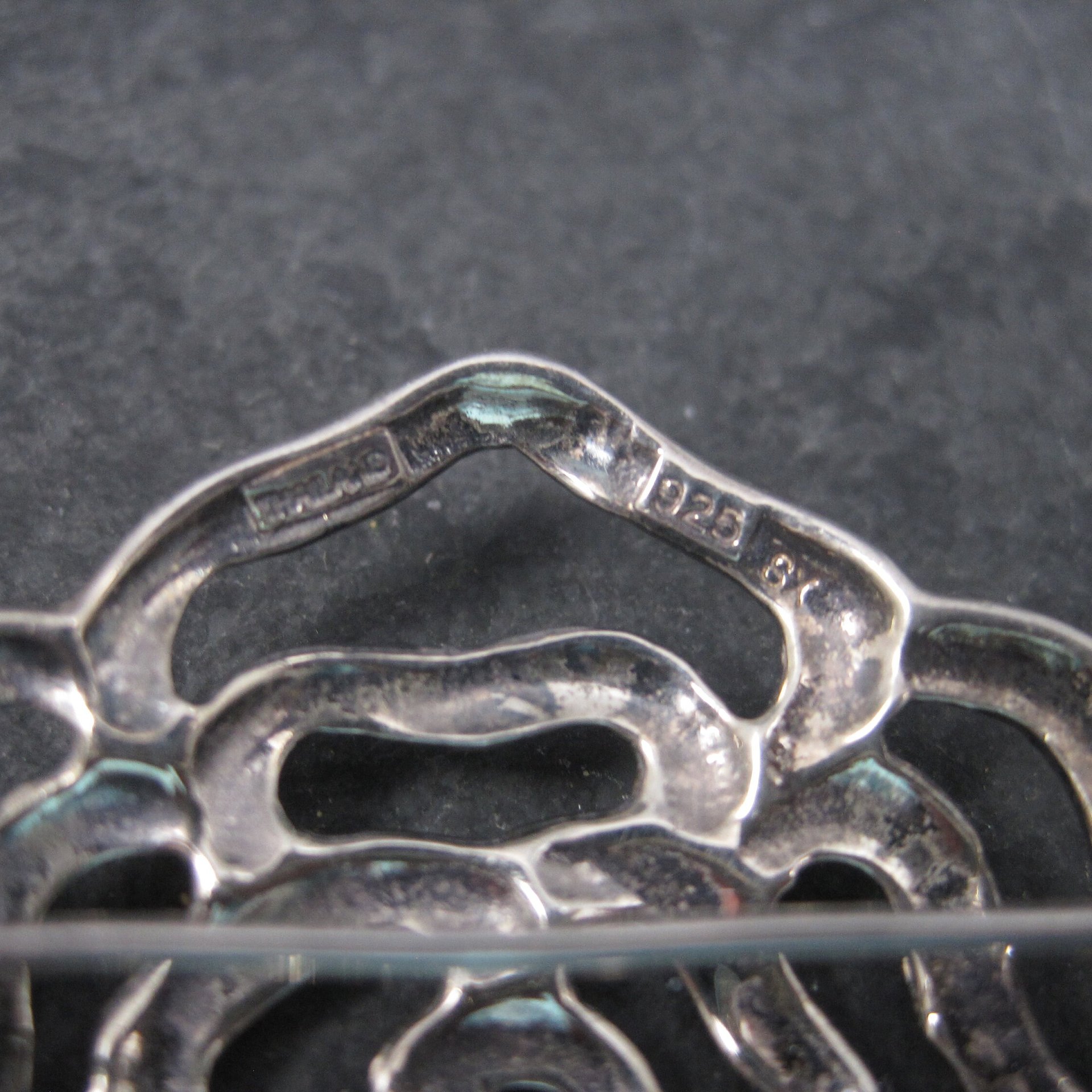 Estate Sterling Flower Brooch