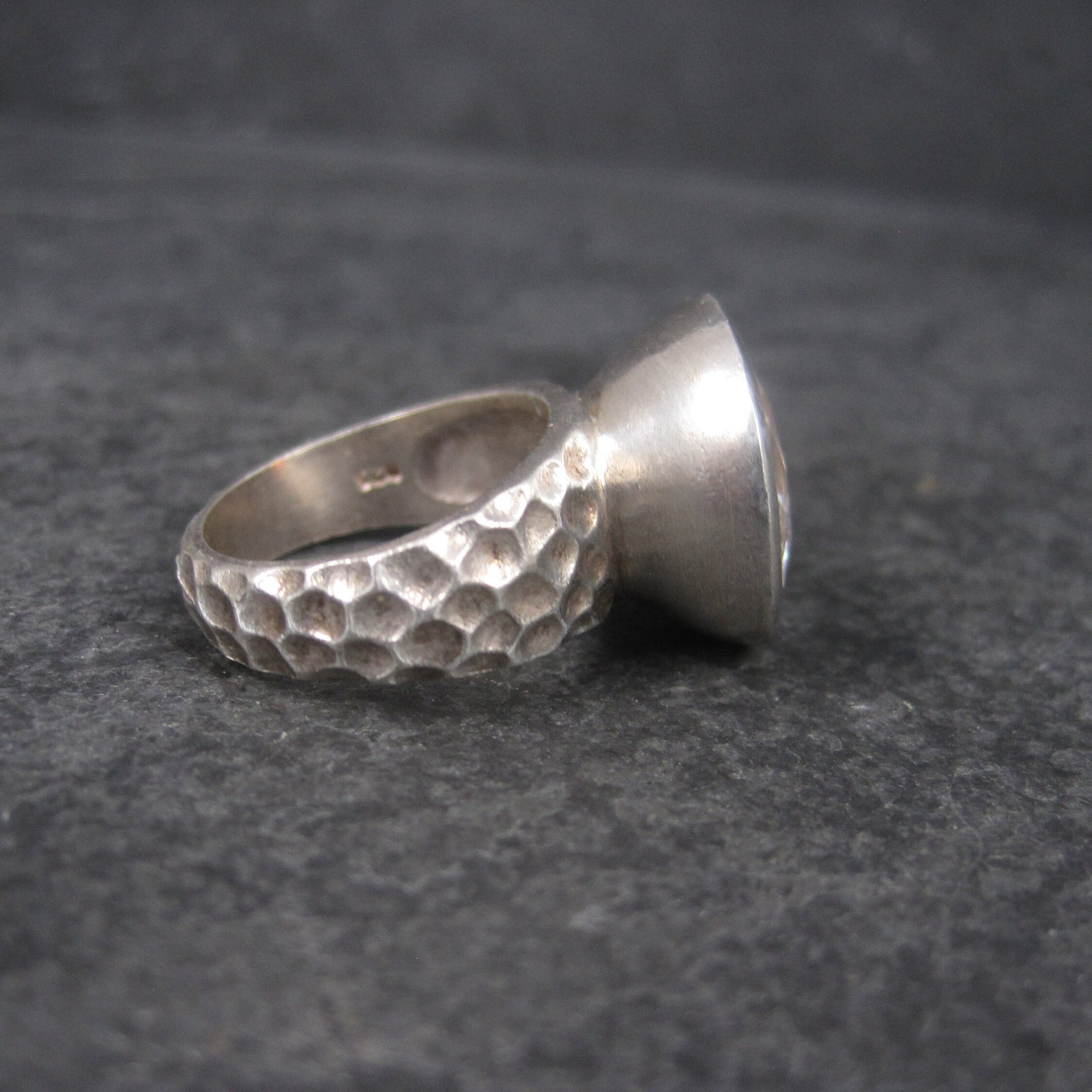 Large Estate Cubic Zirconia Statement Ring Size 7.5
