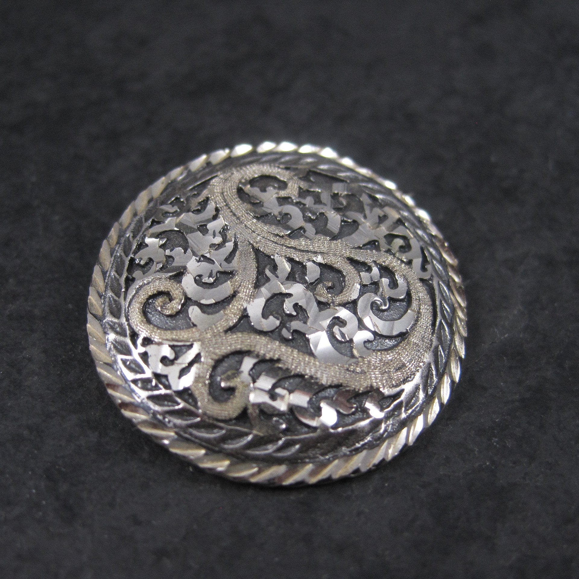 Vintage Black Hills Sterling Silver Brooch | Round Leaf Design Pin by Langers | South Dakota Jewelry Gift NOS