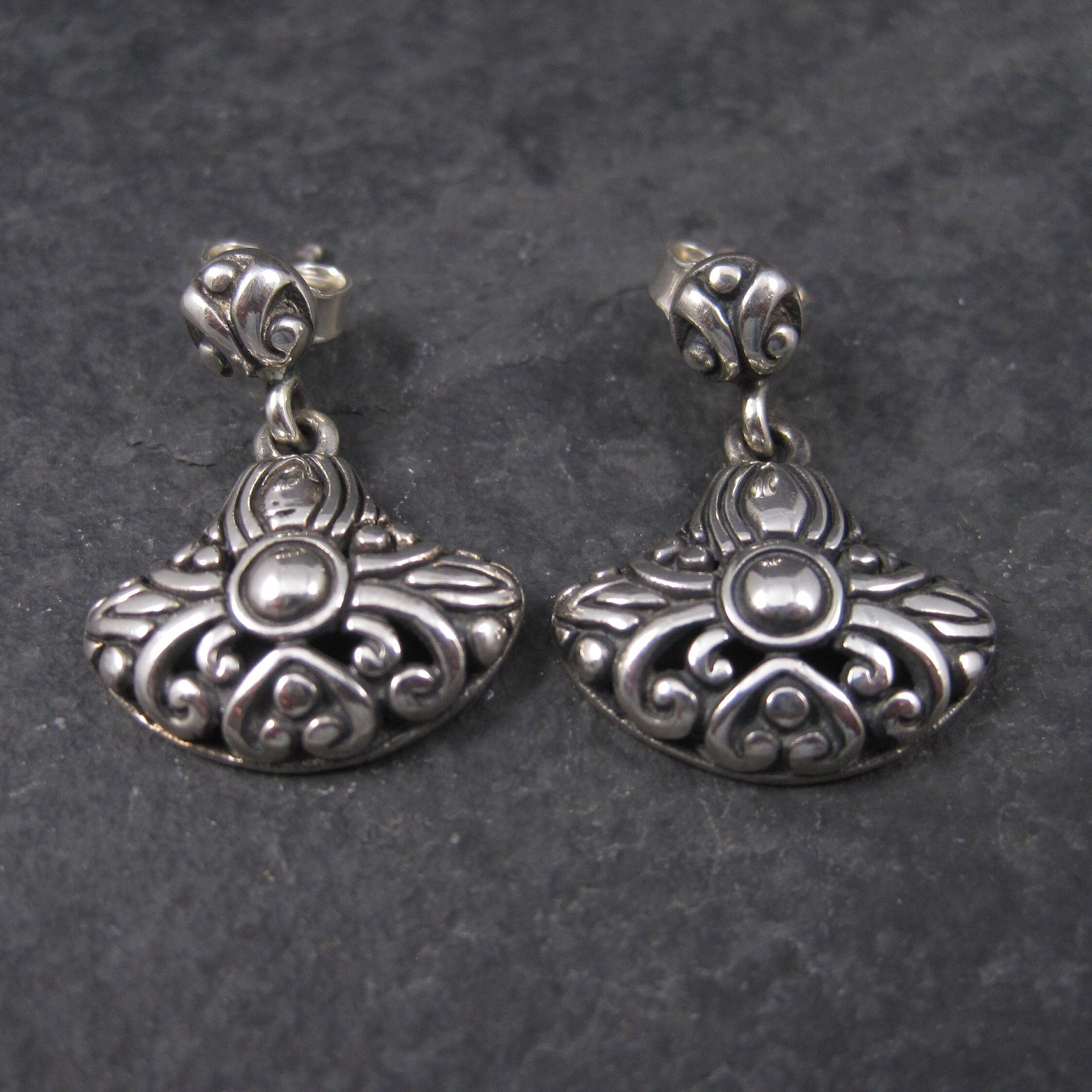 Vintage Sterling Victorian Style Earrings