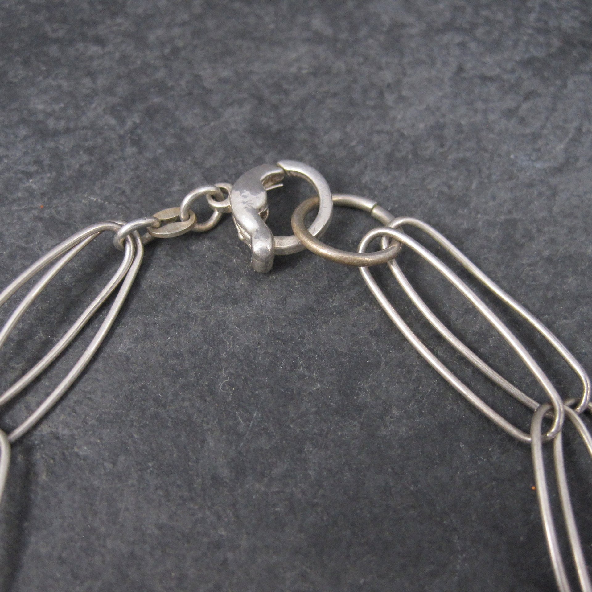 Vintage Modern Sterling Necklace Bracelet Jewelry Set