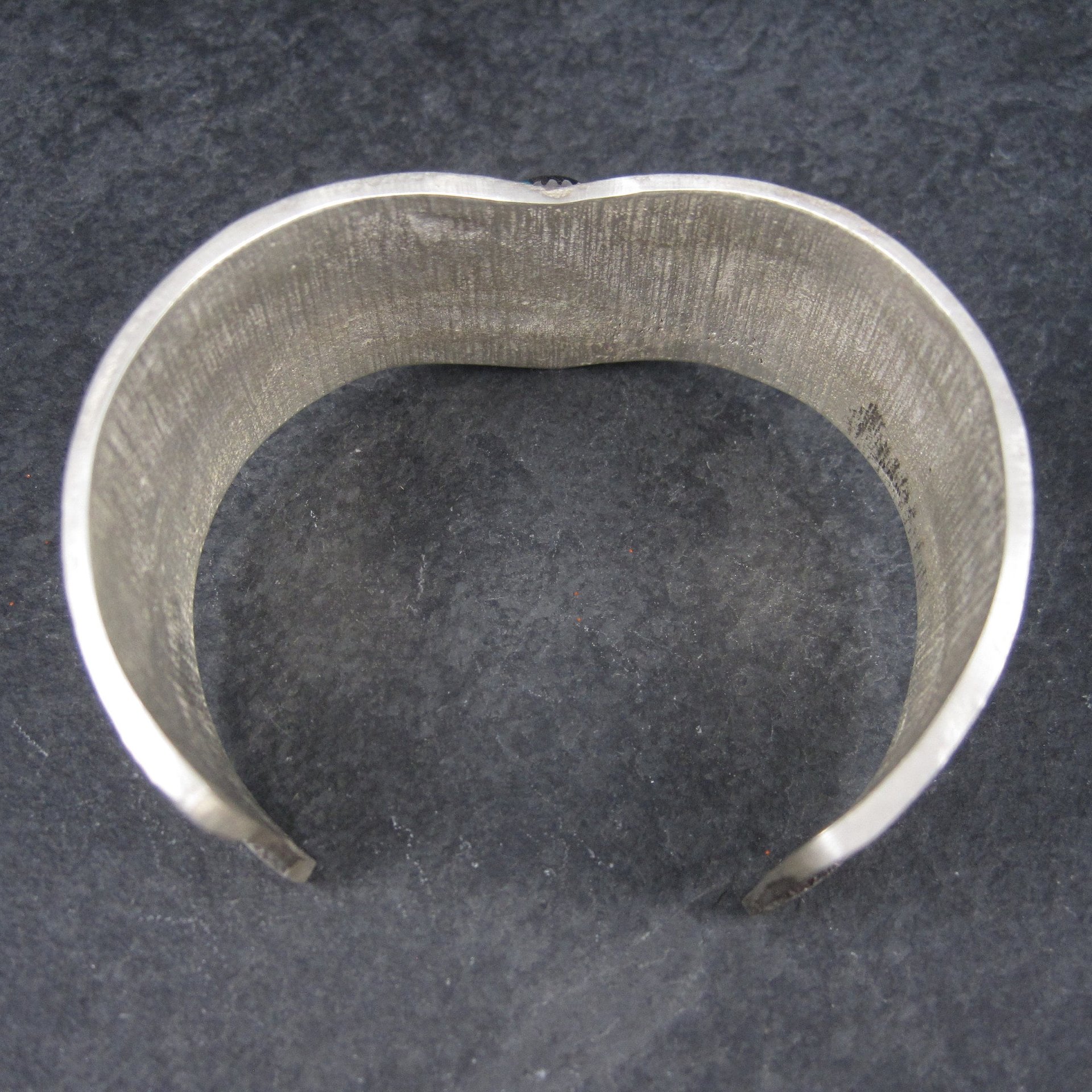 Vintage Navajo Sterling Tufa Turquoise Cuff Bracelet 6.75 Inches