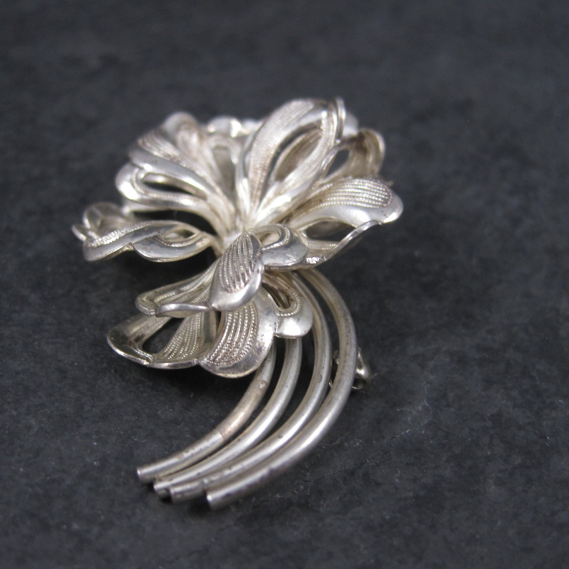 Vintage Sterling Forstner Flower Brooch