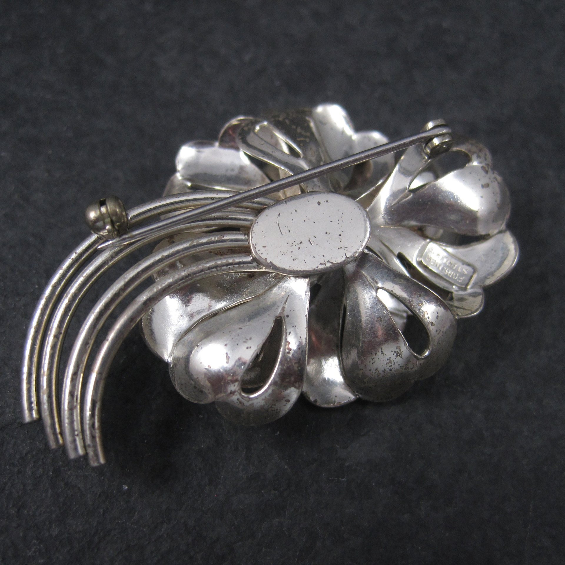 Vintage Sterling Forstner Flower Brooch