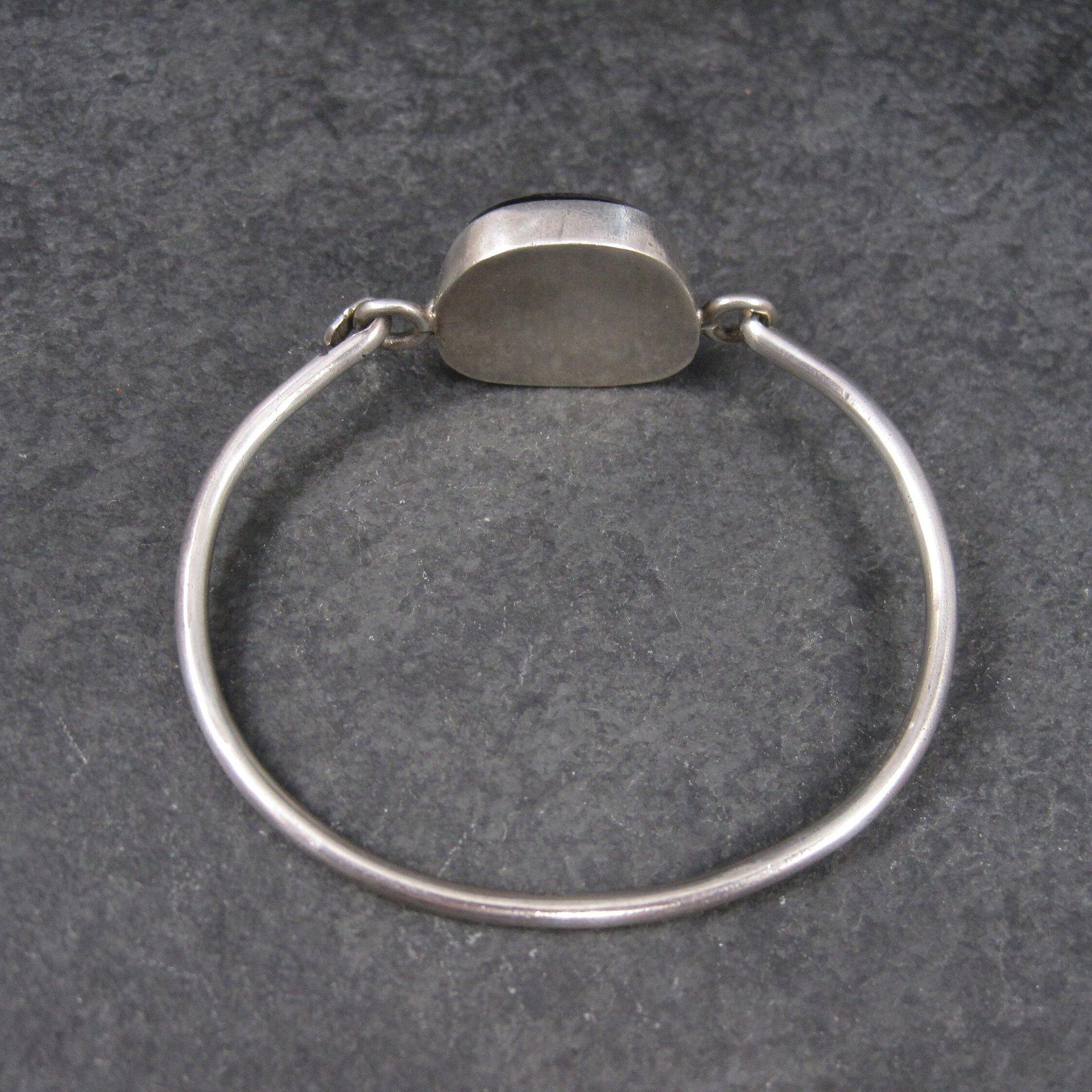 Vintage Dichroic Glass Sterling Bangle Bracelet
