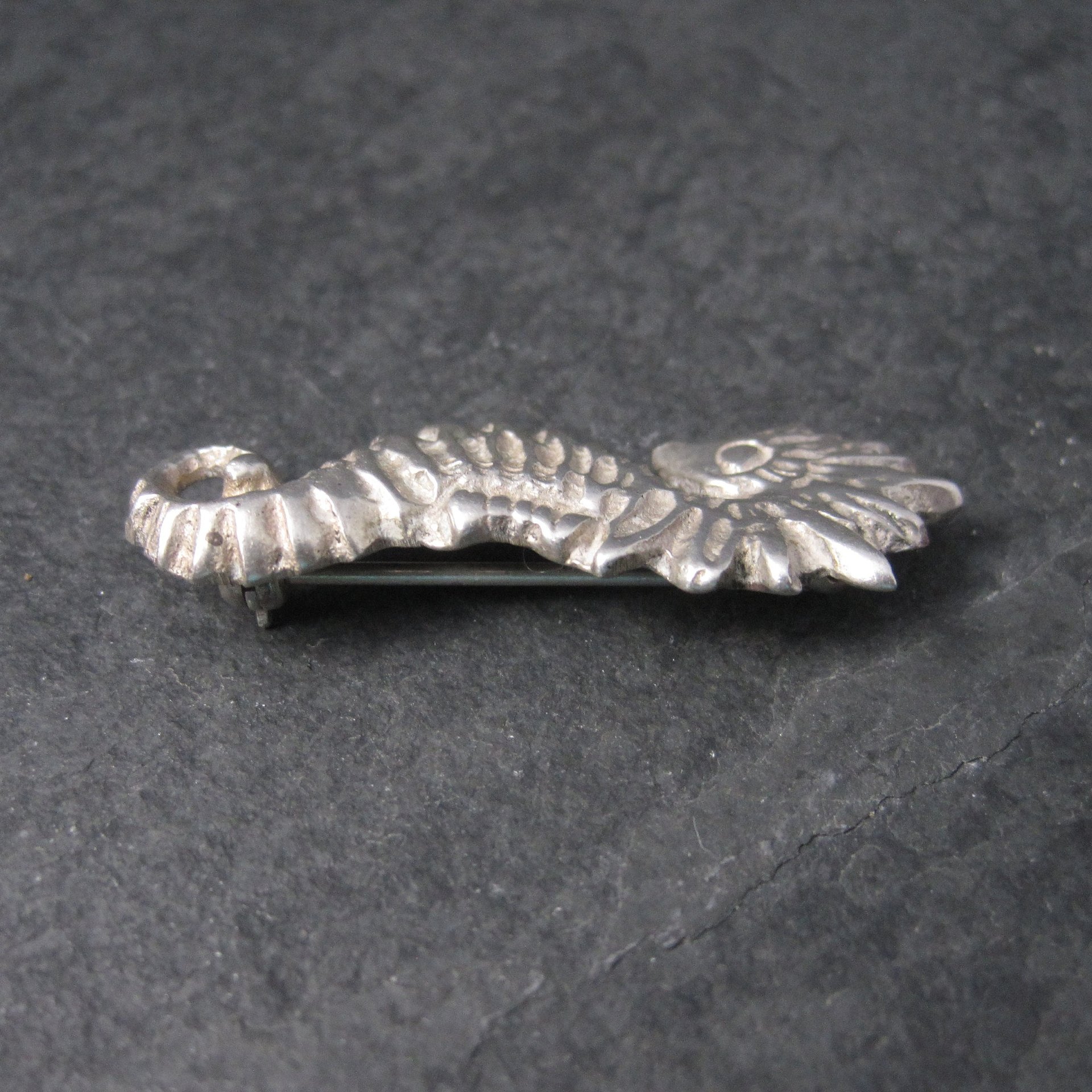 Vintage Sterling Seahorse Brooch Sea Horse Pin