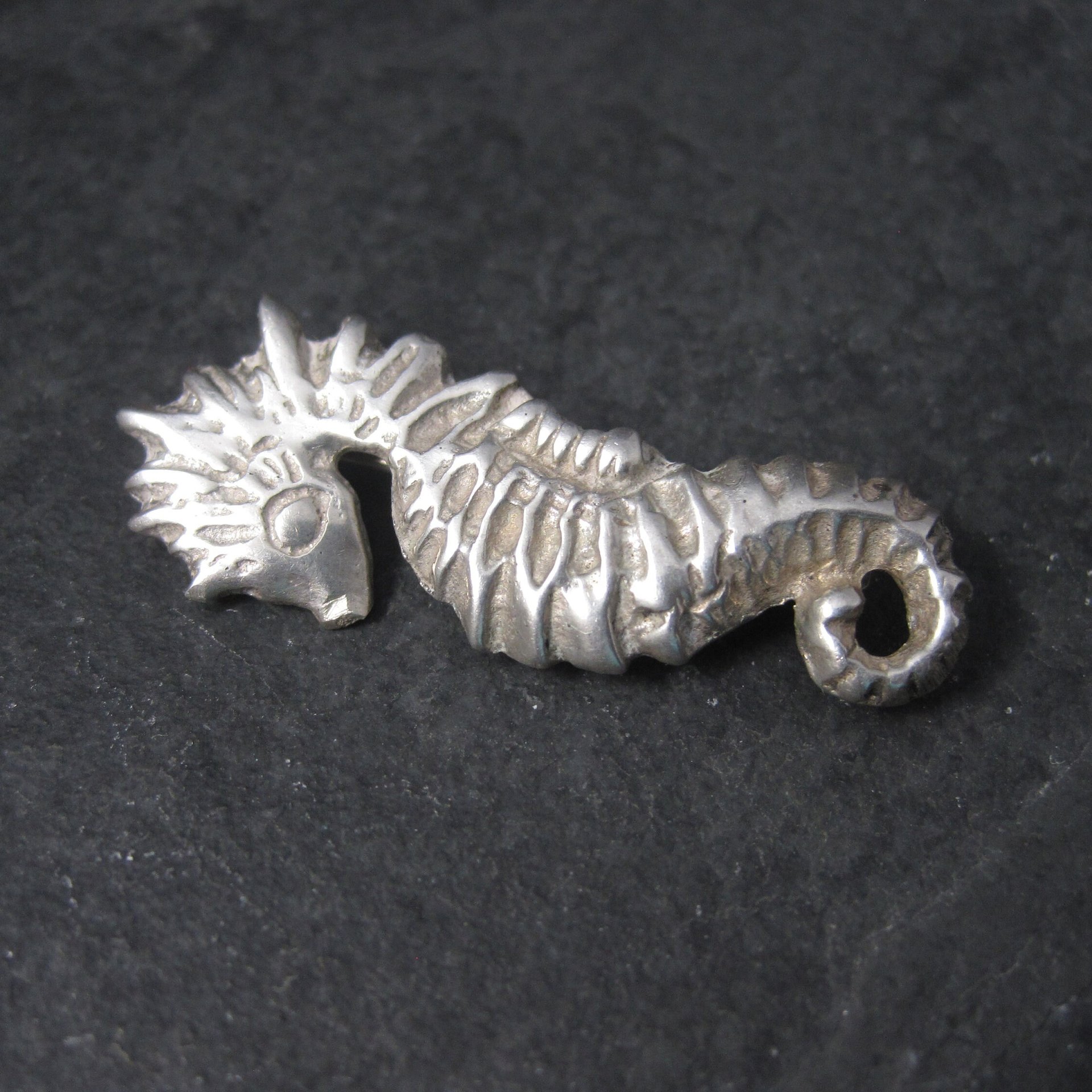 Vintage Sterling Seahorse Brooch Sea Horse Pin