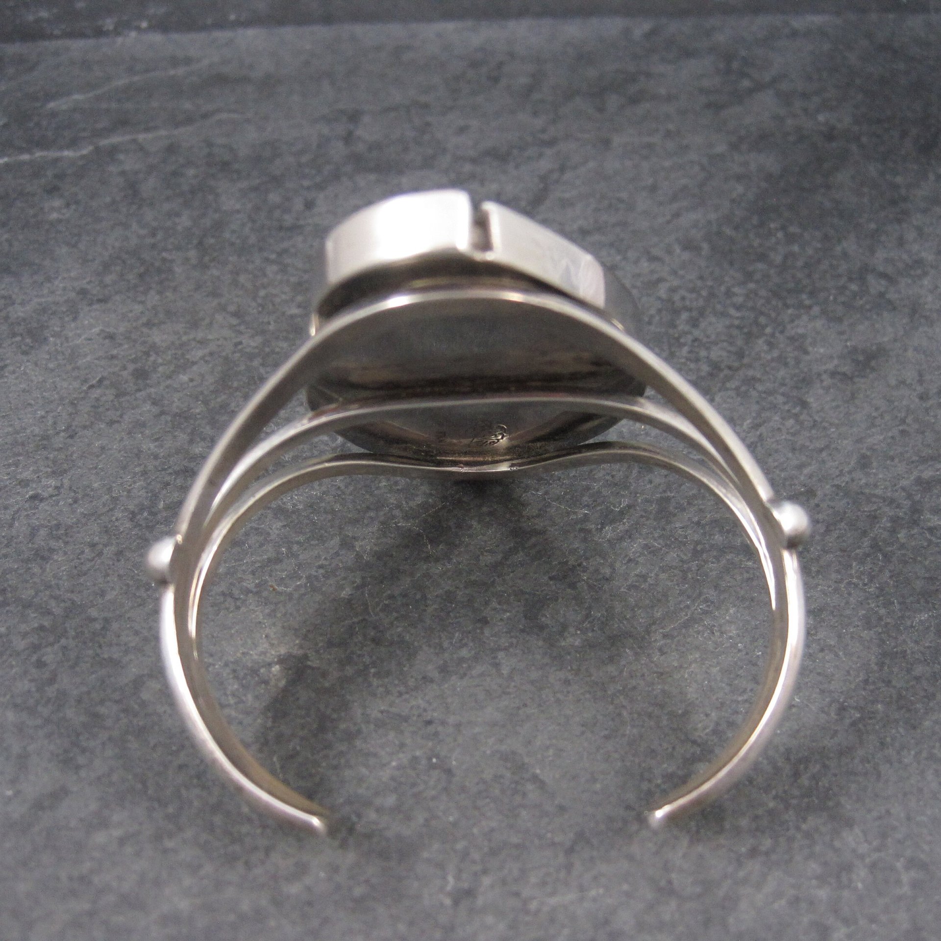 Sterling Navajo Sugilite Feather Cuff Bracelet Wilbert Cora Vandever