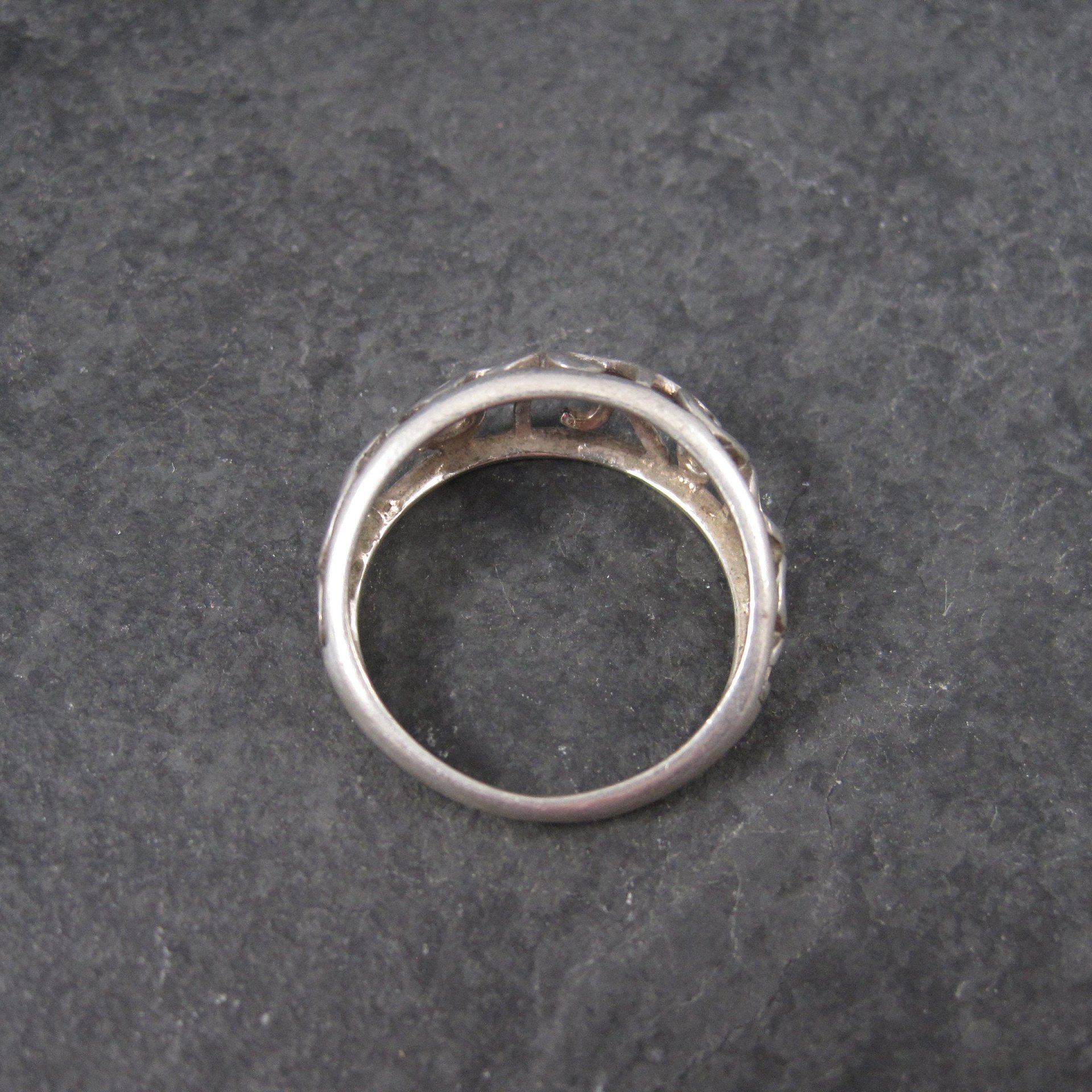 Vintage Sterling Filigree Ring Size 8
