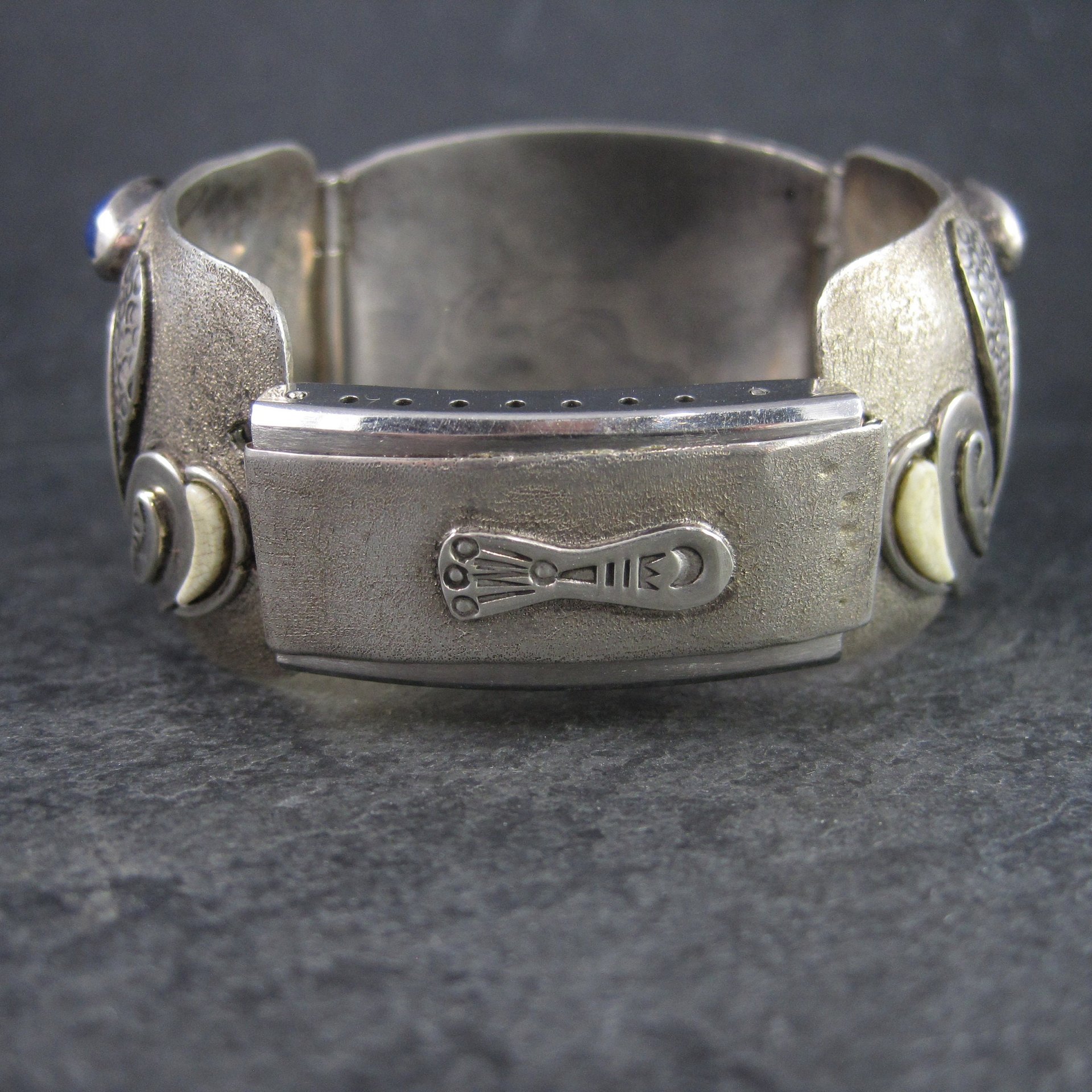Custom Vintage Lapis Bracelet Sterling 6 Inches Teresa Archibeque