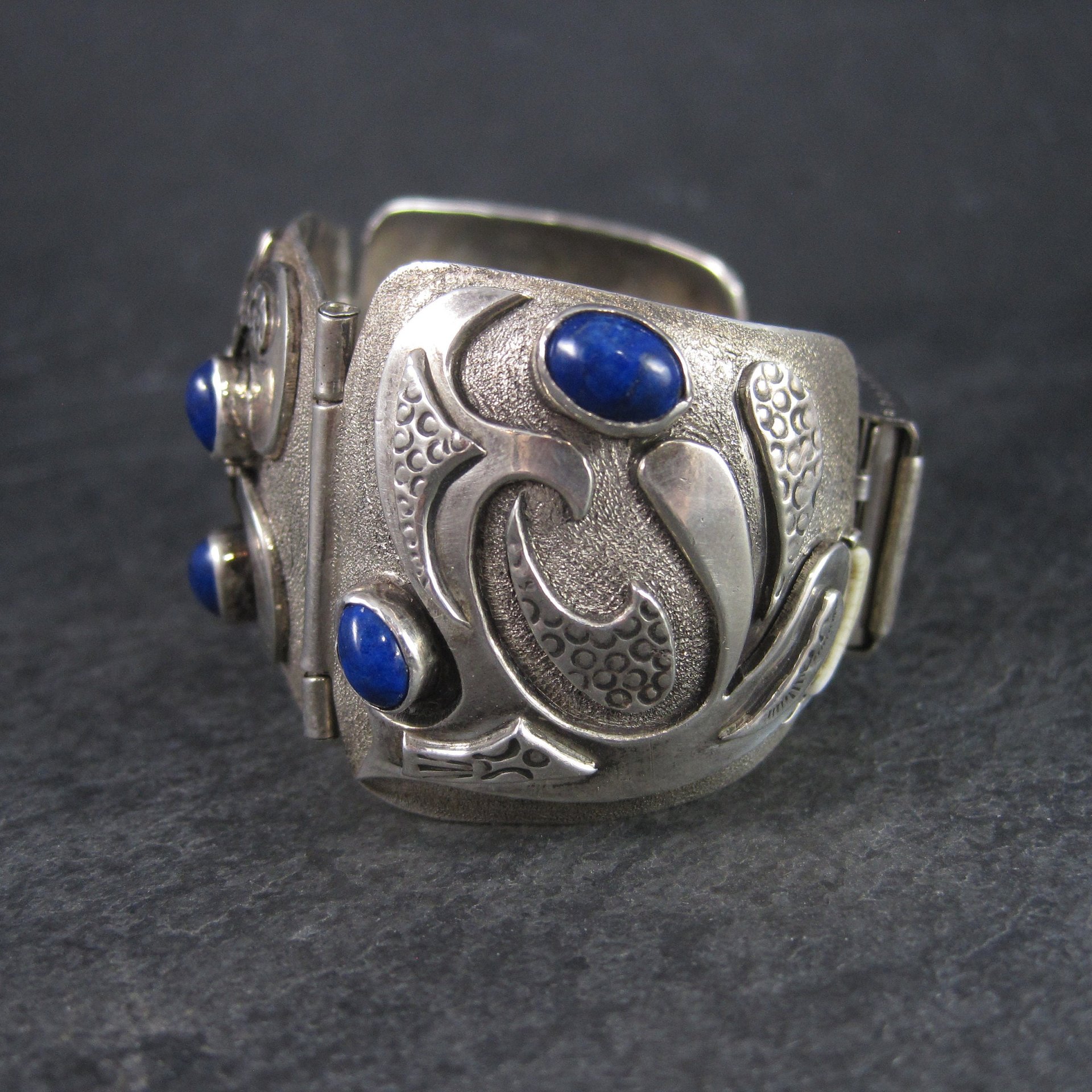 Custom Vintage Lapis Bracelet Sterling 6 Inches Teresa Archibeque