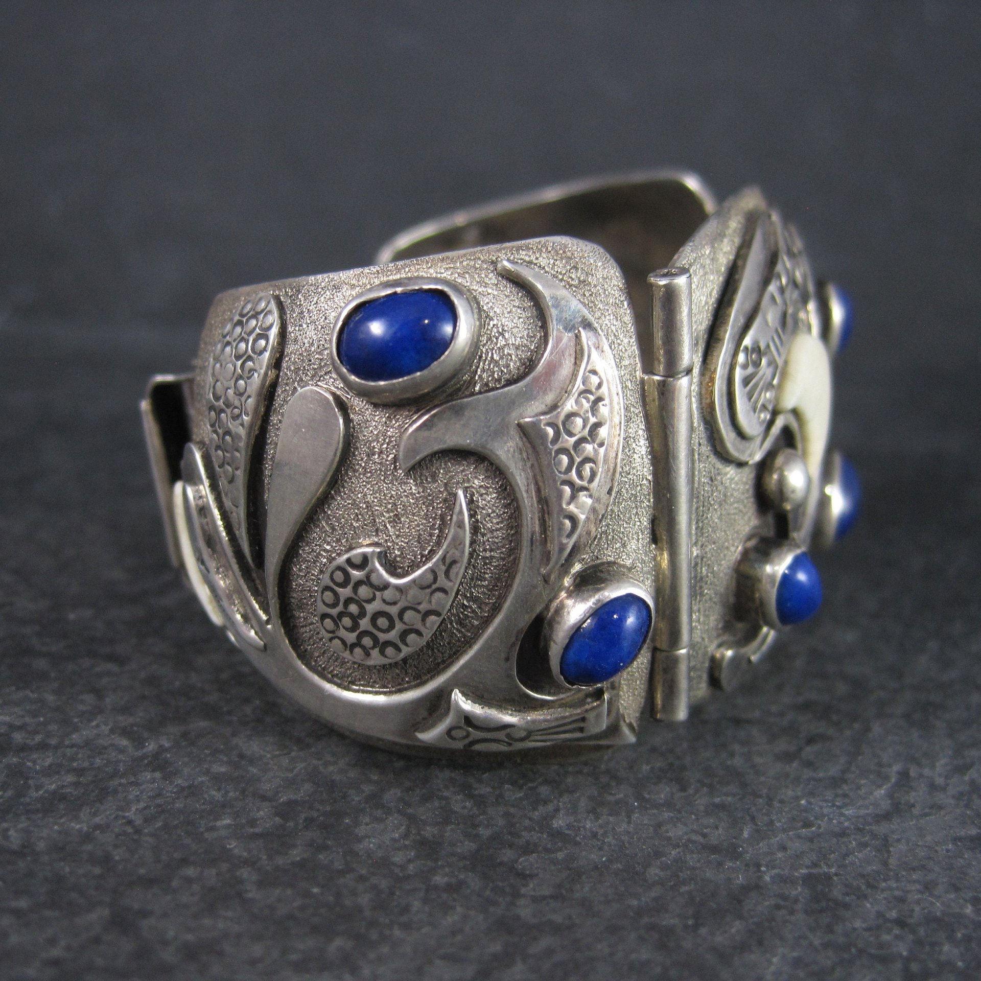 Custom Vintage Lapis Bracelet Sterling 6 Inches Teresa Archibeque