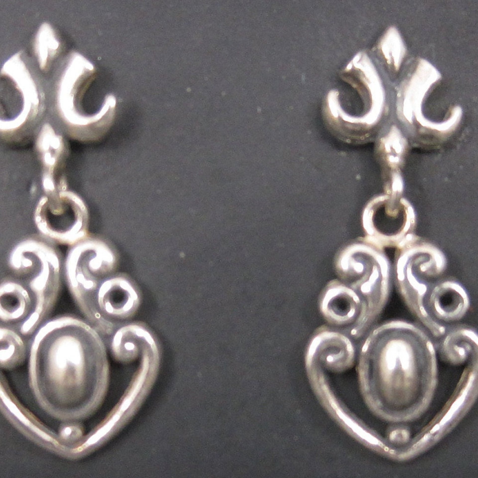 Vintage Sterling Silver Victorian Style Earrings | Antique-Inspired Dangle Earrings | Romantic Old World Jewelry