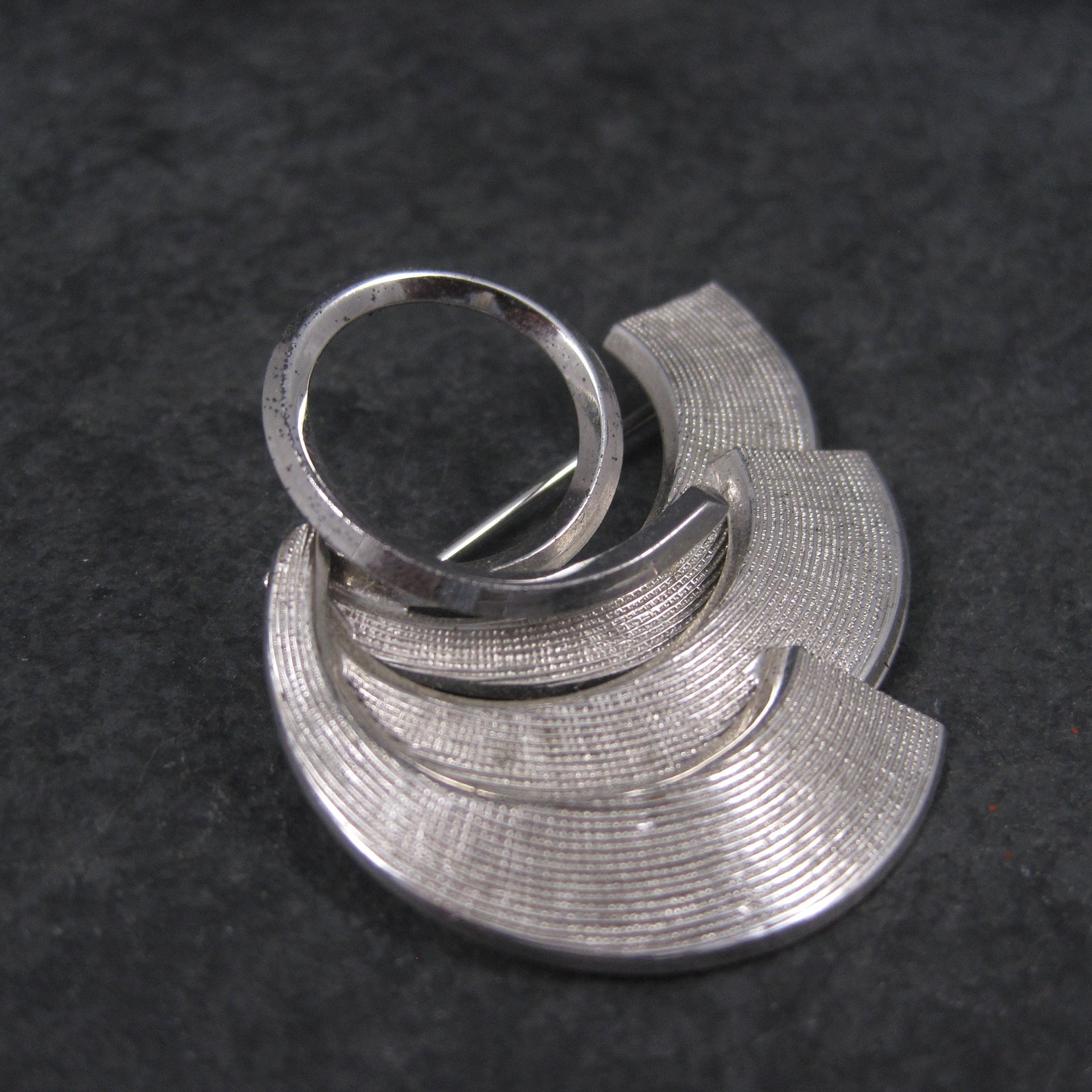 Vintage Sterling Swirl Brooch Pin Dolan Bullock