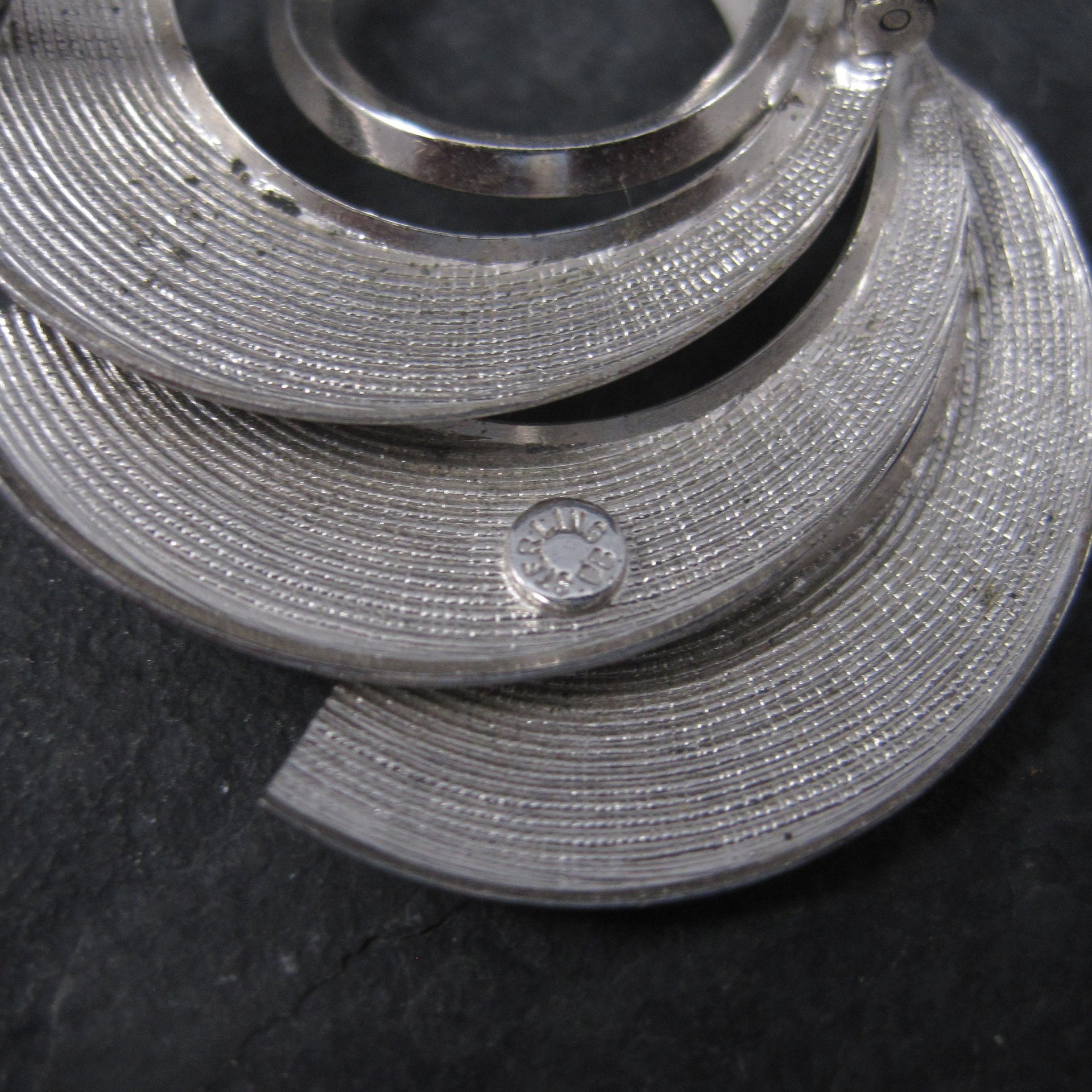 Vintage Sterling Swirl Brooch Pin Dolan Bullock