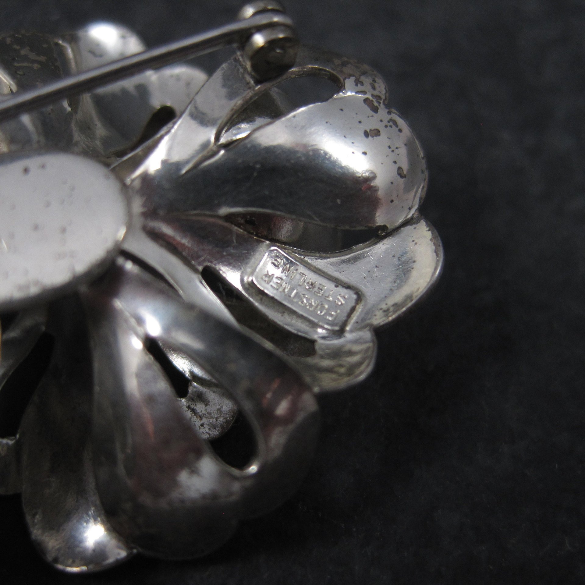 Vintage Sterling Forstner Flower Brooch