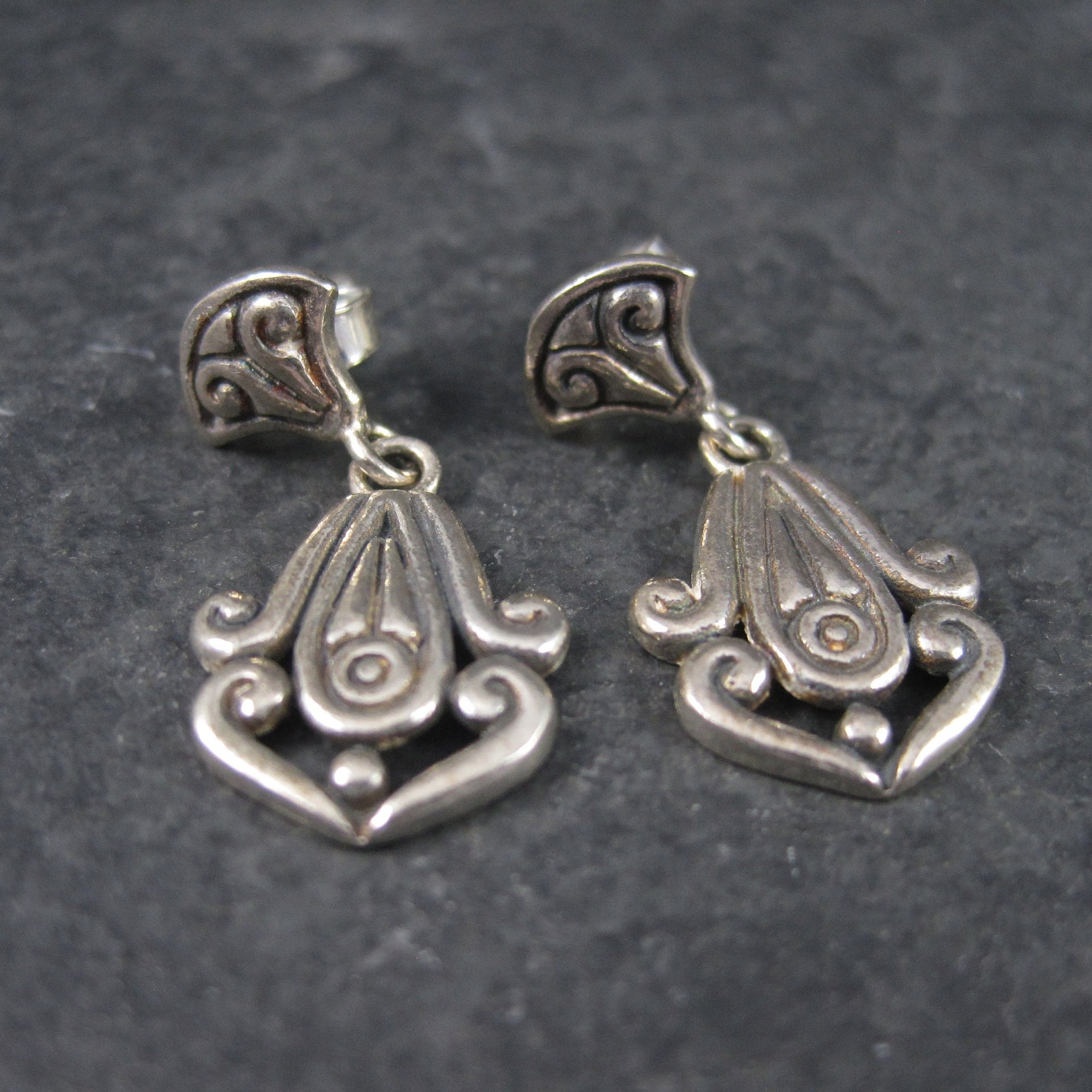 Vintage Sterling Victorian Style Earrings