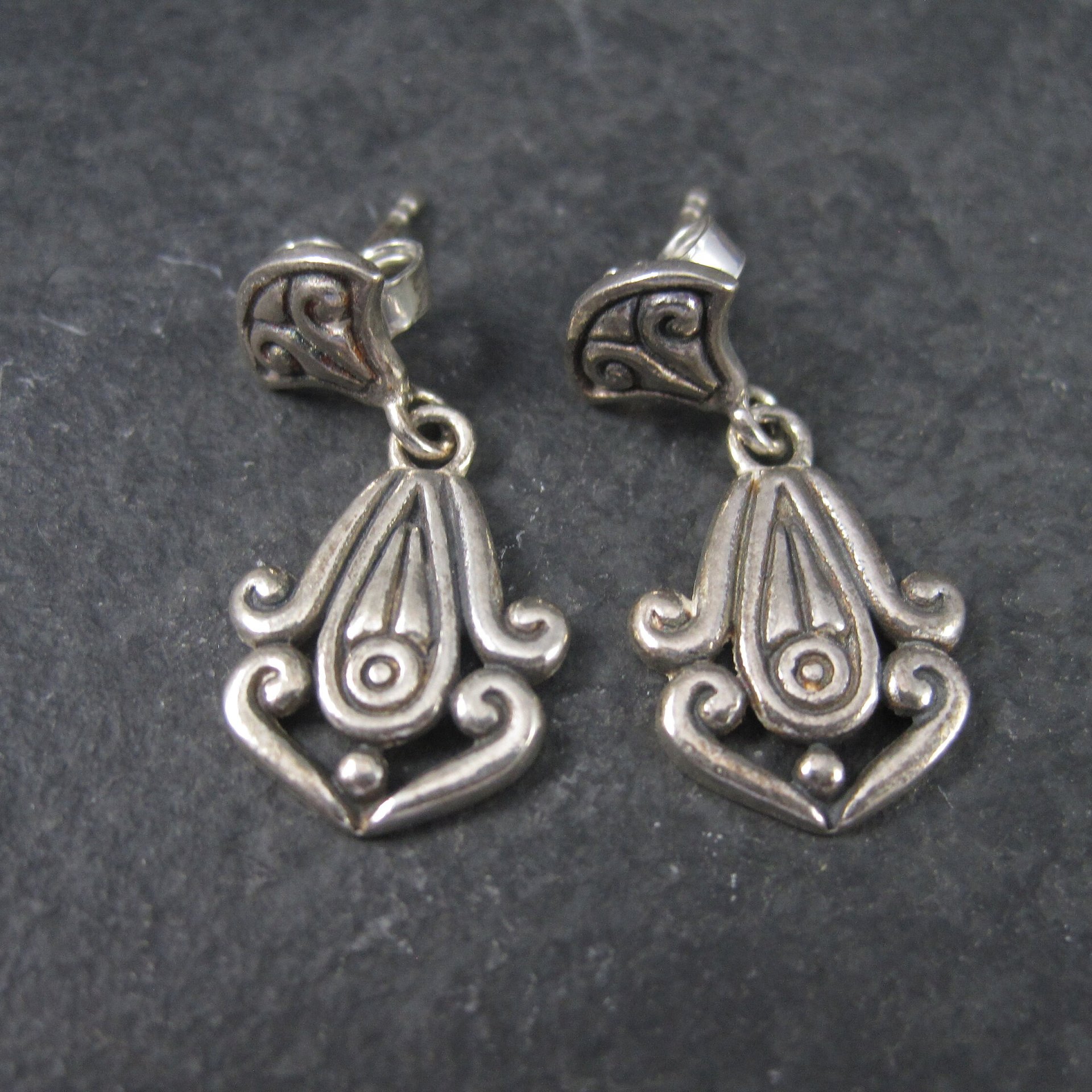 Vintage Sterling Victorian Style Earrings