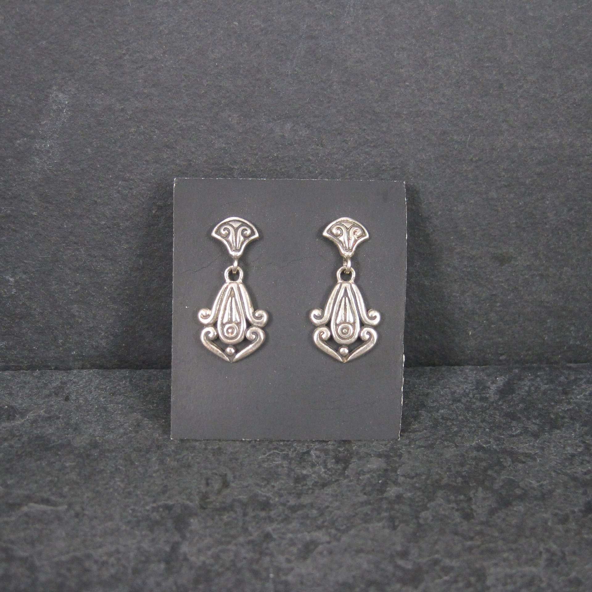 Vintage Sterling Victorian Style Earrings