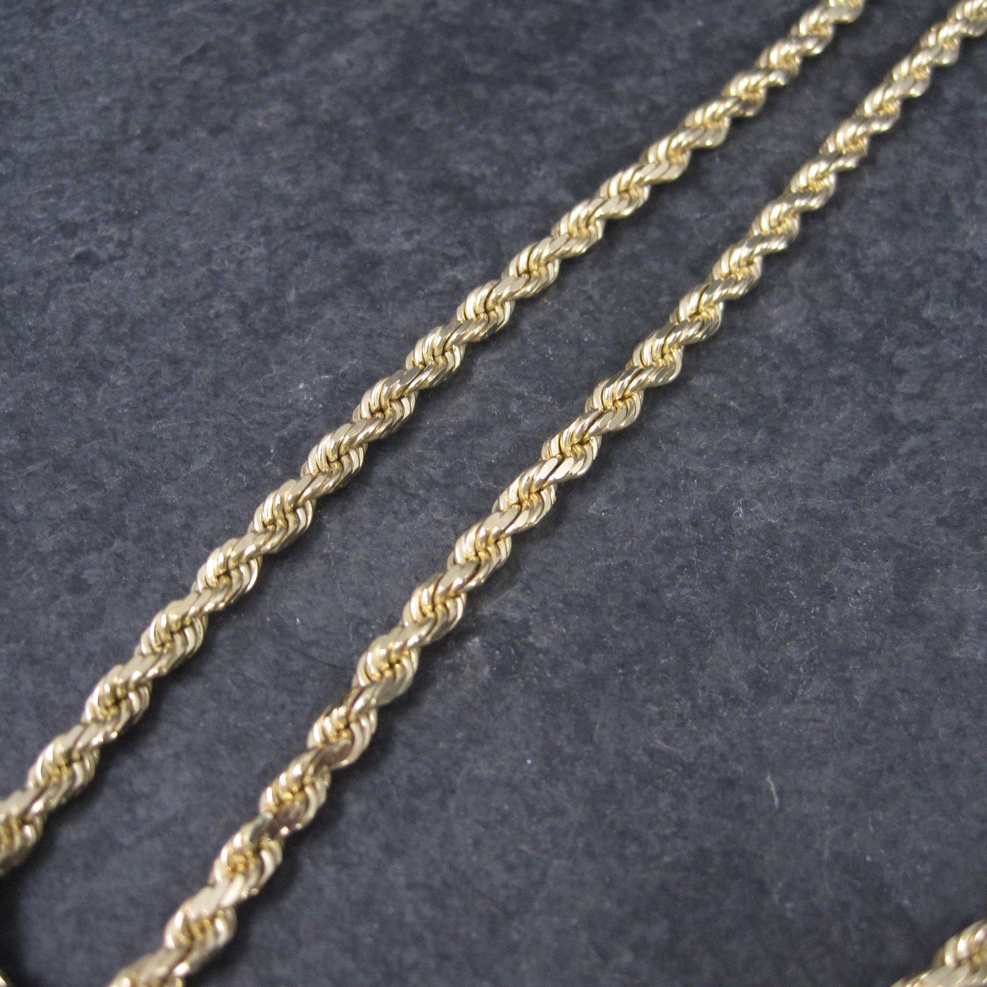 Vintage 14K 3.5mm Rope Chain Necklace 29 Inches 34.3 Grams