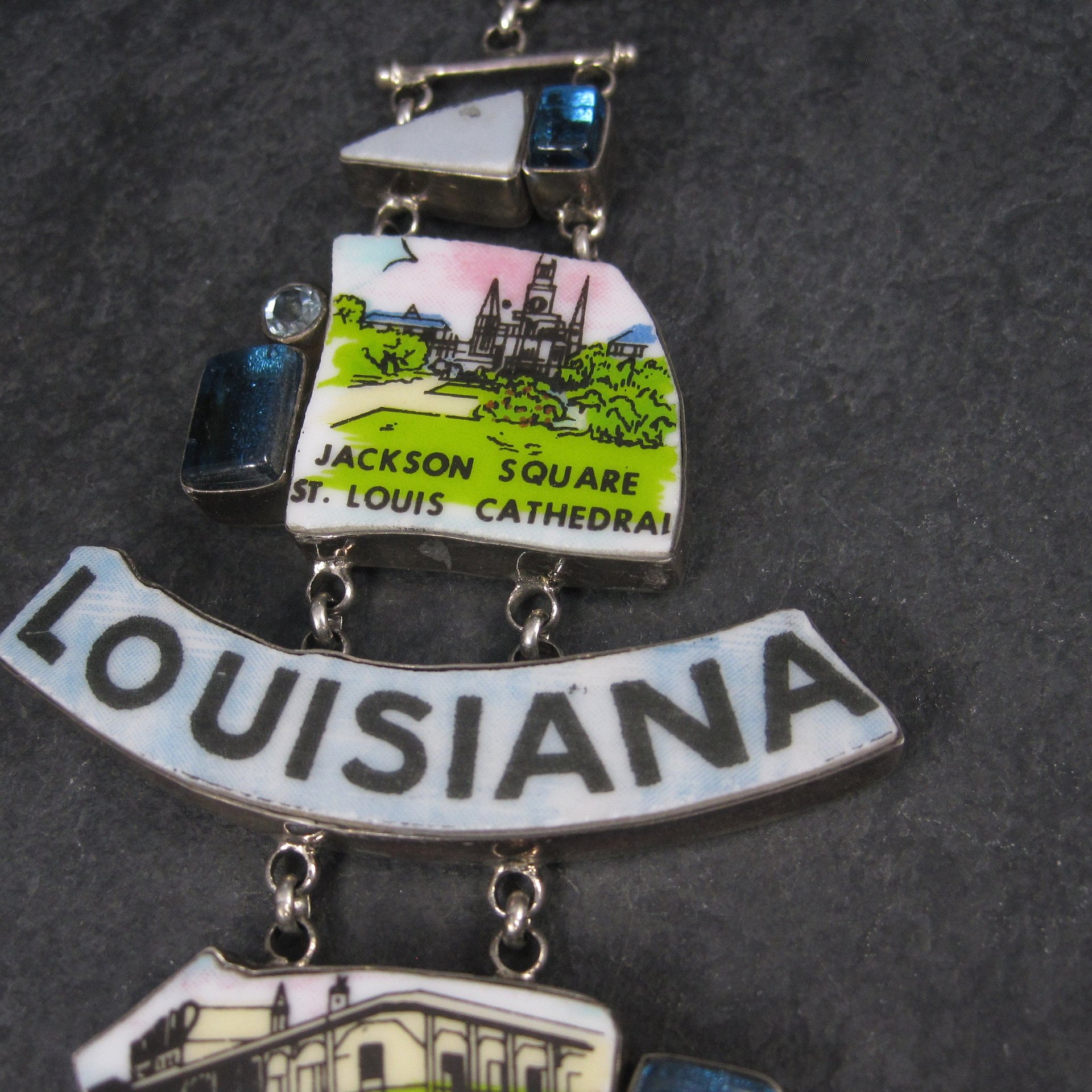 Huge Vintage Sterling Silver Toggle Bracelet | Designer Louisiana Themed Jewelry | Bold Statement Bracelet