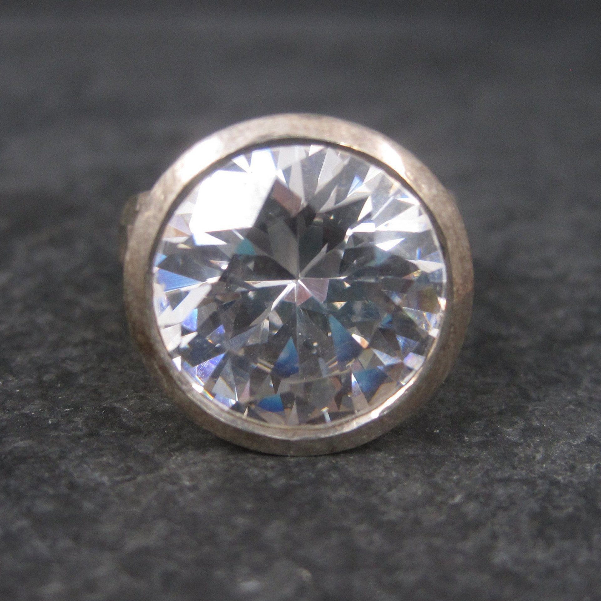 Large Estate Cubic Zirconia Statement Ring Size 7.5