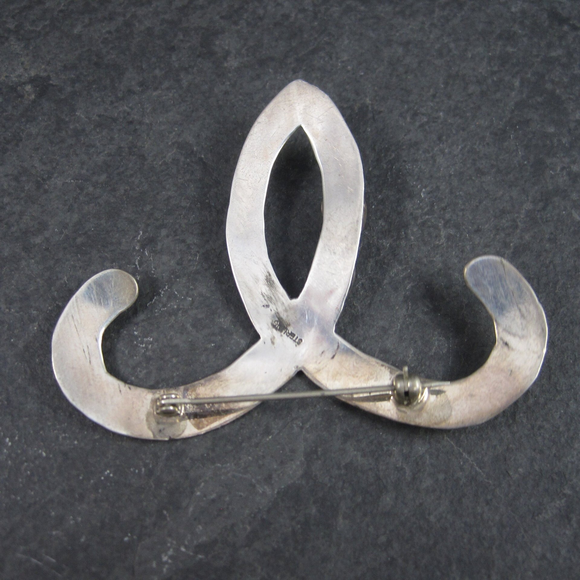 Vintage Southwestern Sterling Paua Shell Brooch