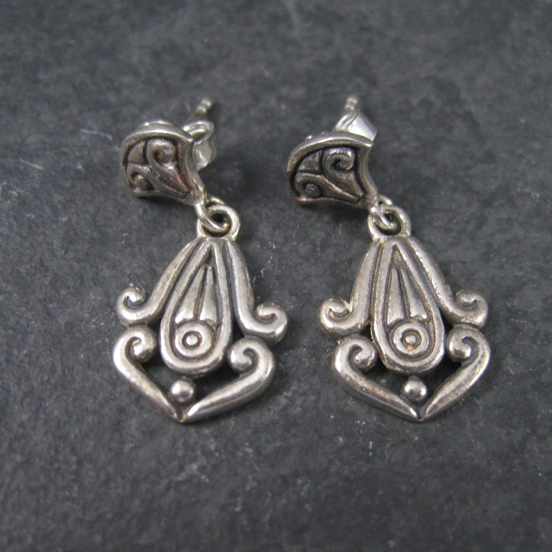 Vintage Sterling Victorian Style Earrings