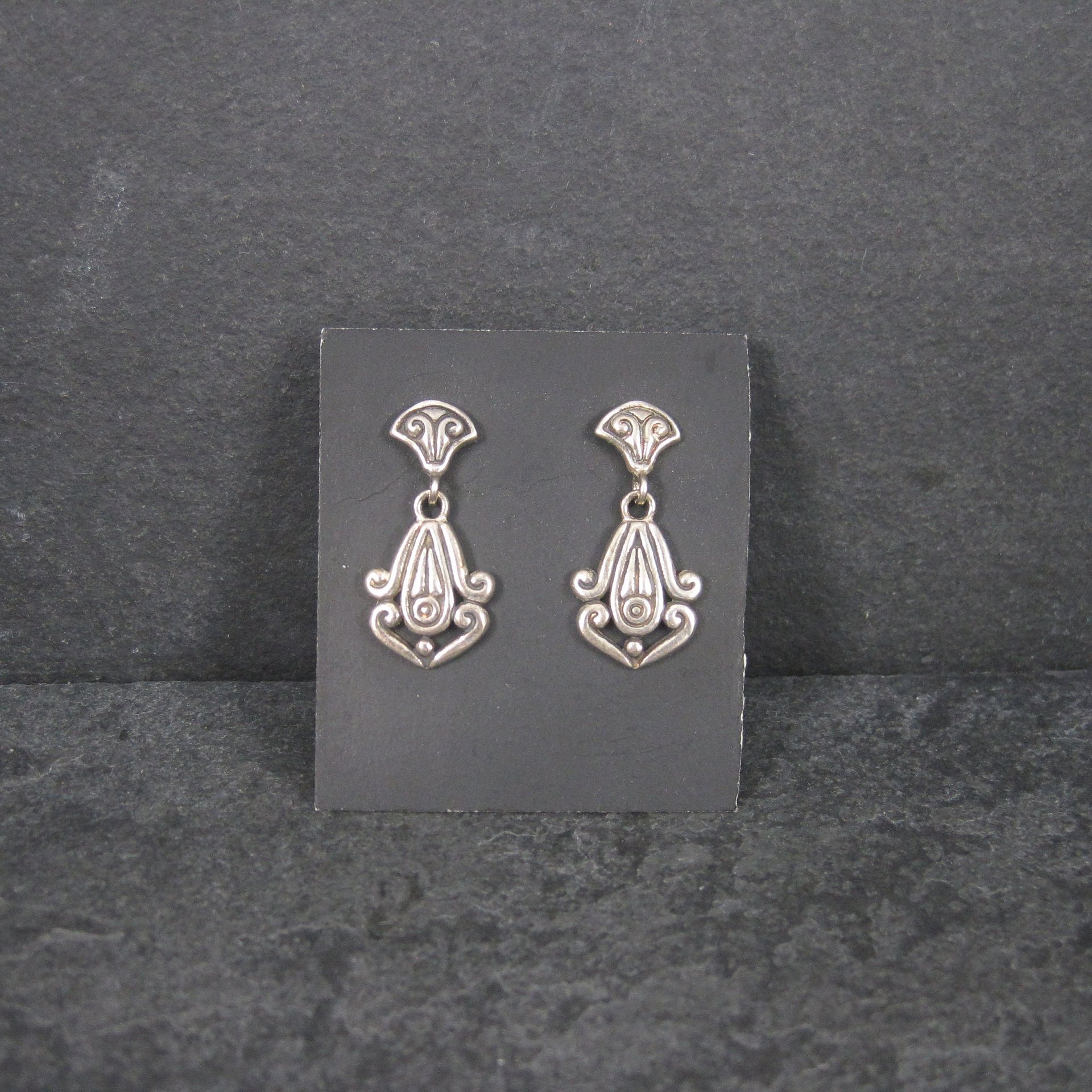 Vintage Sterling Victorian Style Earrings