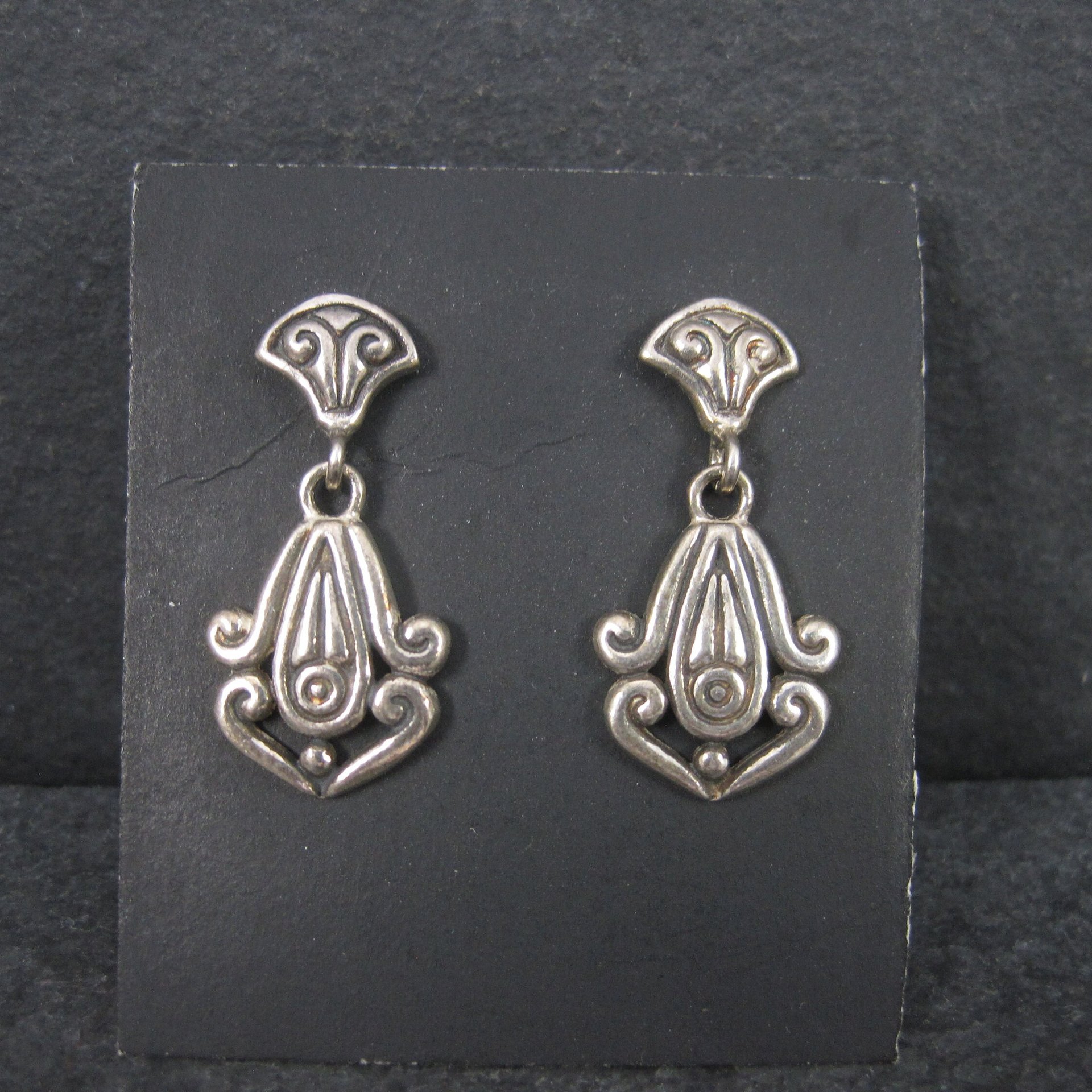 Vintage Sterling Victorian Style Earrings