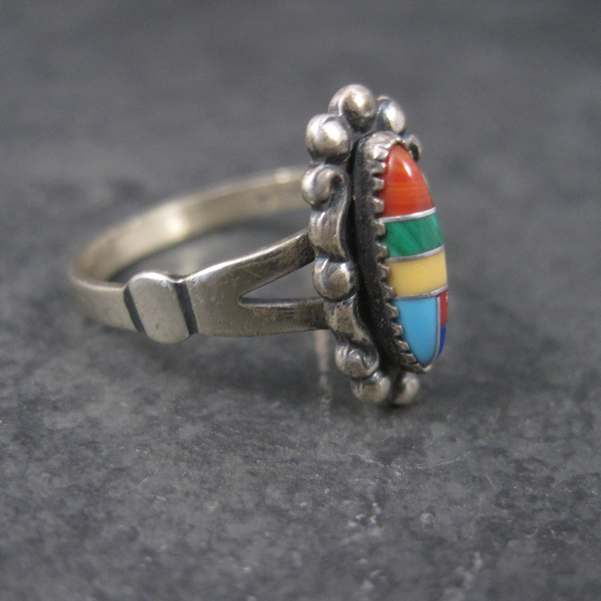 Southwestern Sterling Inlay Ring