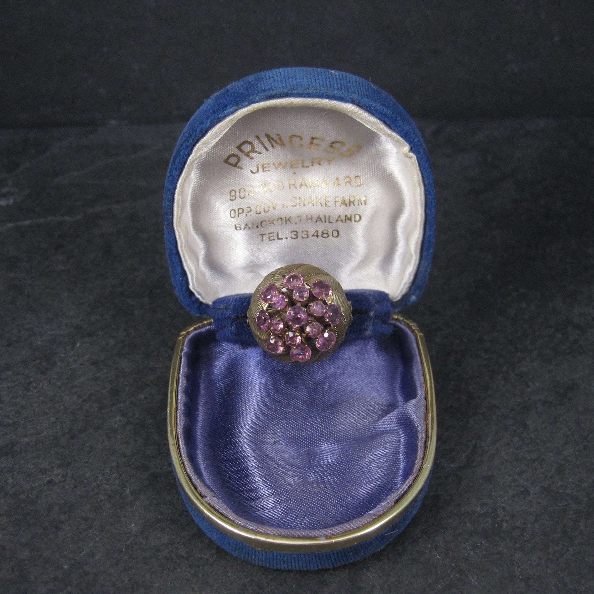 Vintage 10K Amethyst Harem Thai Princess Ring Size 7