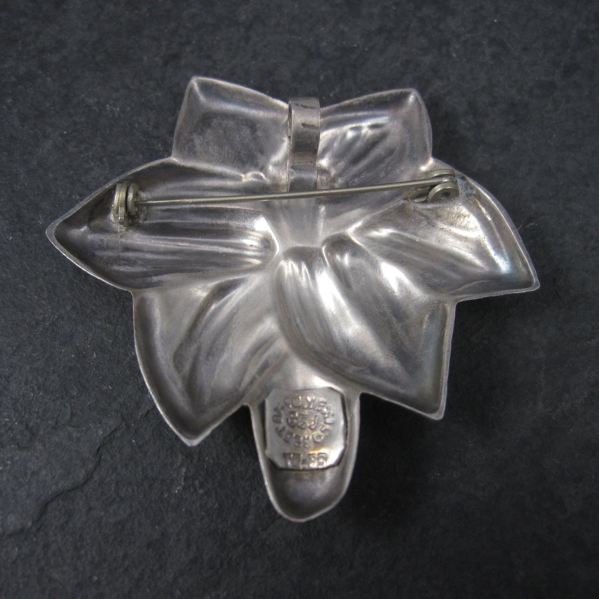 Vintage Mexican Sterling Lily Brooch Pendant Salvador Garcia Jaimez
