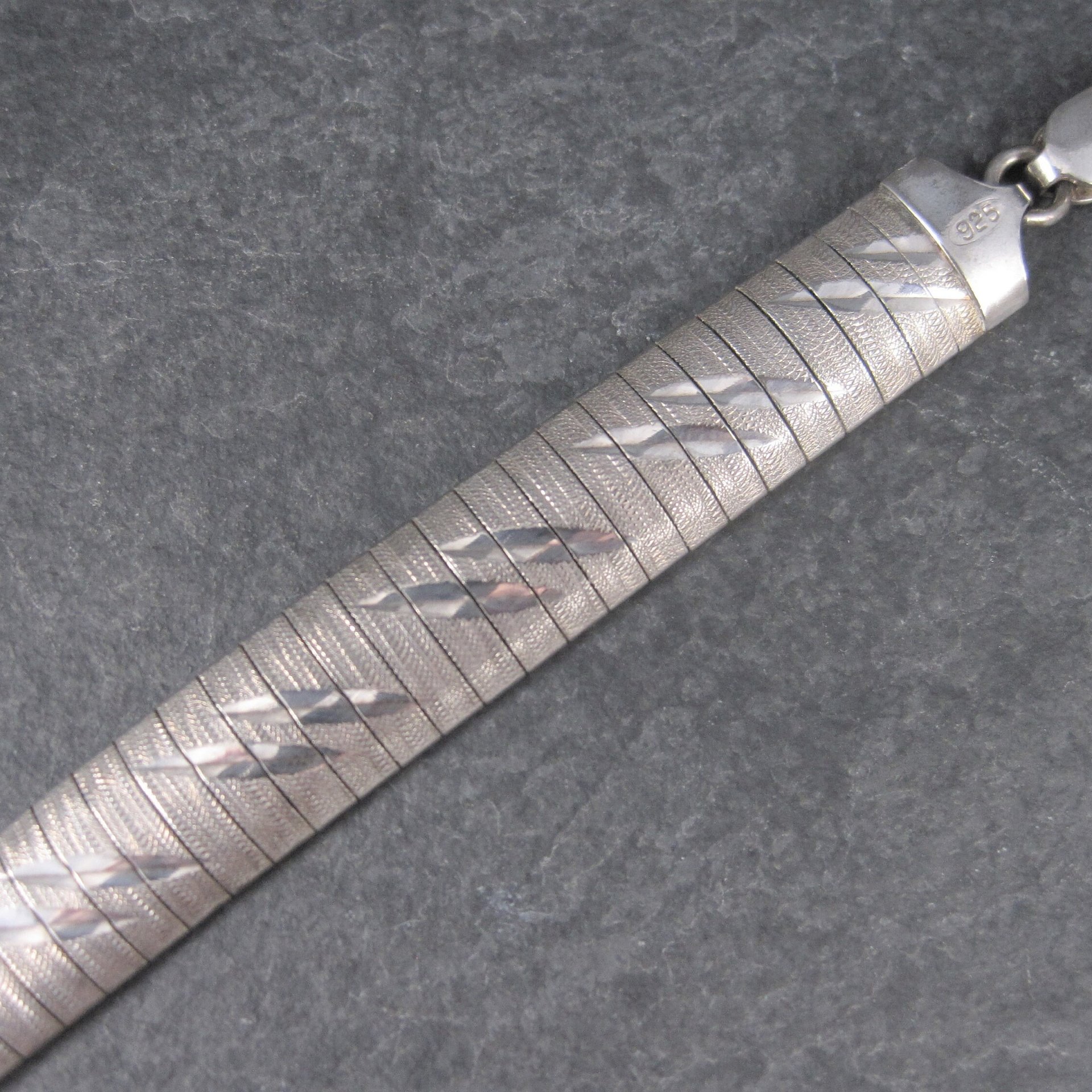 Estate Italian Sterling 1/2 Inch Bracelet 8 Inches