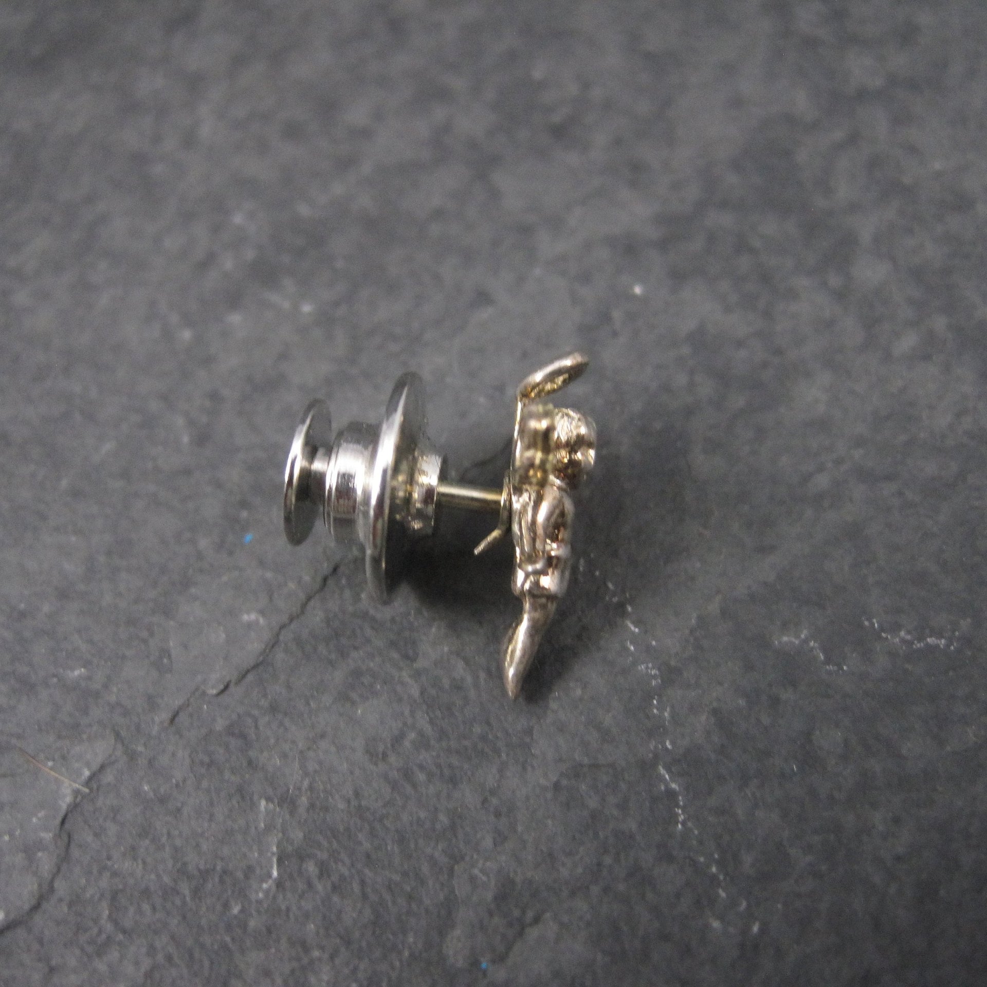 Vintage Sterling 12K Black Hills Gold Angel Tie Tack