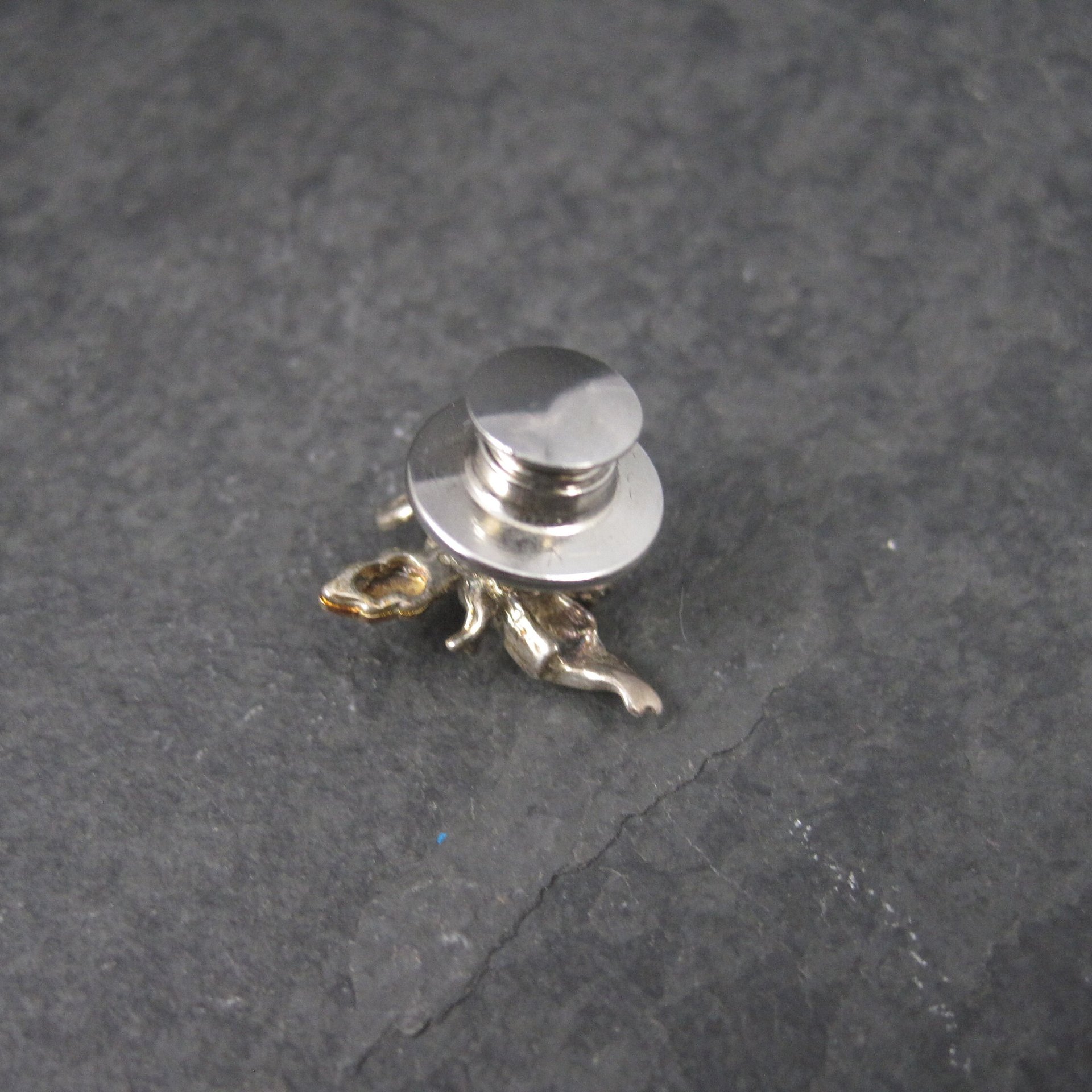 Vintage Sterling 12K Black Hills Gold Angel Tie Tack